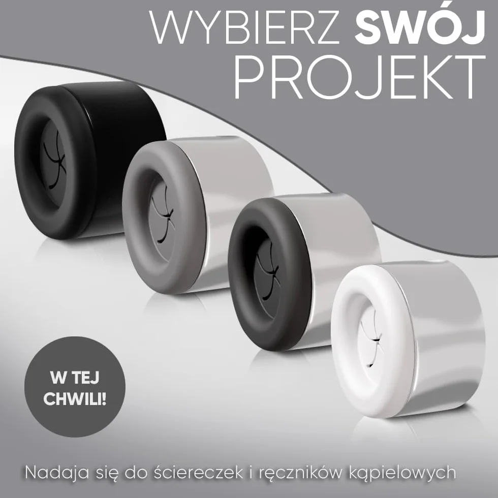 4 wieszaki na ręczniki premium, do łazienki, kuchni i gospodarstwa domowego, ze stali nierdzewnej, chromowane, samoprzylepne, bez wiercenia (czarne)