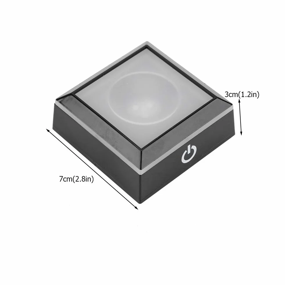 Podstawa świetlna, 3D Wyświetlacz LED Stojak Wyświetlacz Płyta Oświetleniowa Zasilany z Baterii Uchwyt światła z Wielokolorowym Dekorem z Kryształowego Szkła Artystycznego