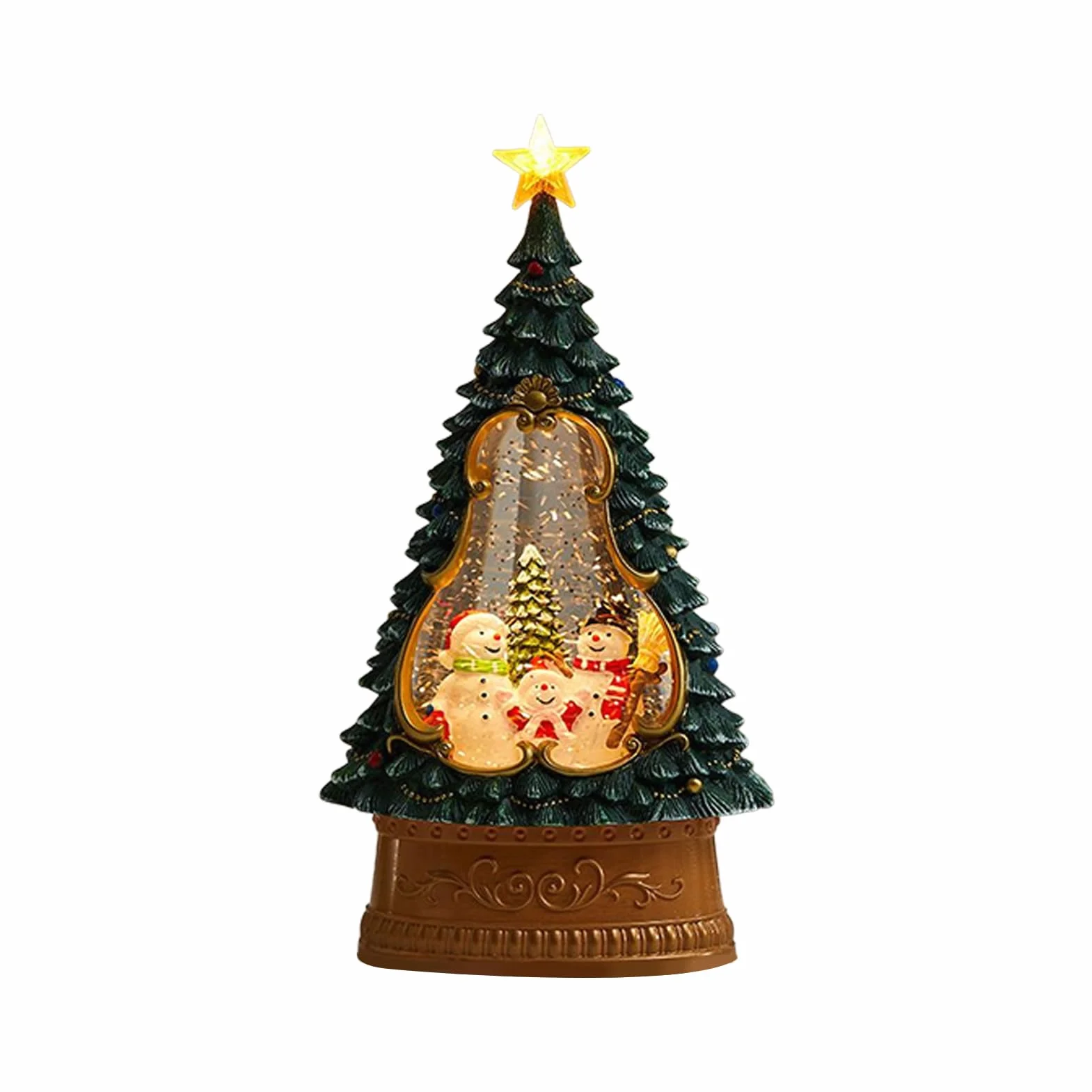 Bożonarodzeniowa Śnieżna Kula USB Muzyczny Timer 6-Godzinny | Świąteczna Kula Śnieżna Lampion Brokat Dekoracja Do Kominka Jadalni Półki Sypialni Parapetu Przyjaciół Nastolatków