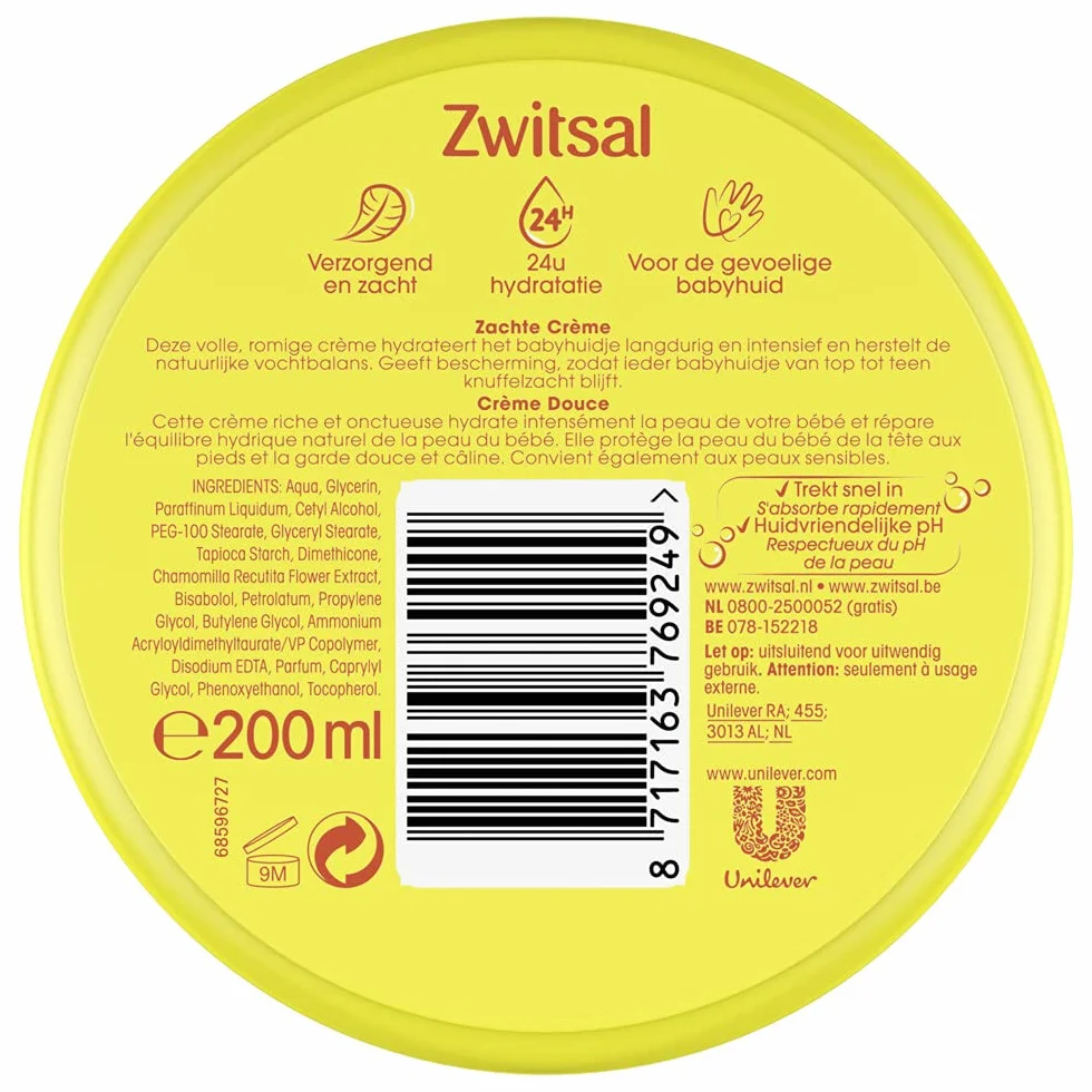 Zwitsal Crème Pot - 200 ml