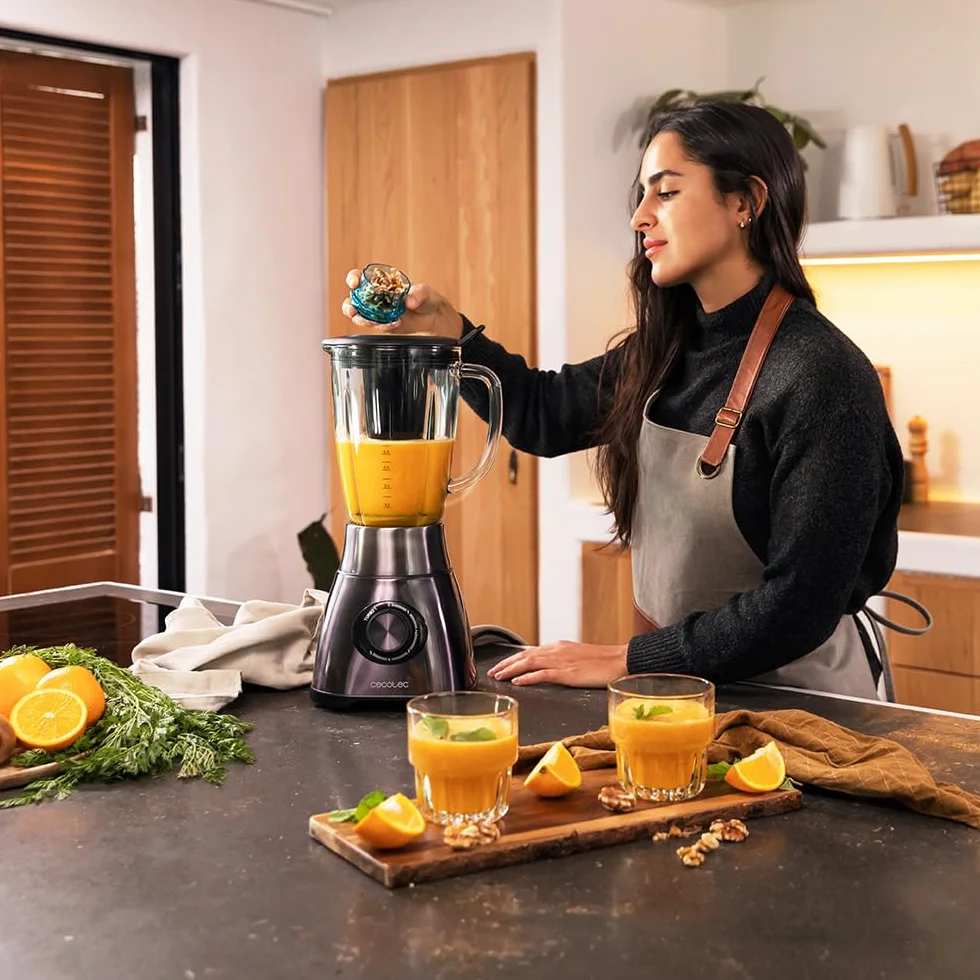 Cecotec Blender kielichowy Power Black Titanium 1800 Go 1800 W, stal nierdzewna, 1,8 L