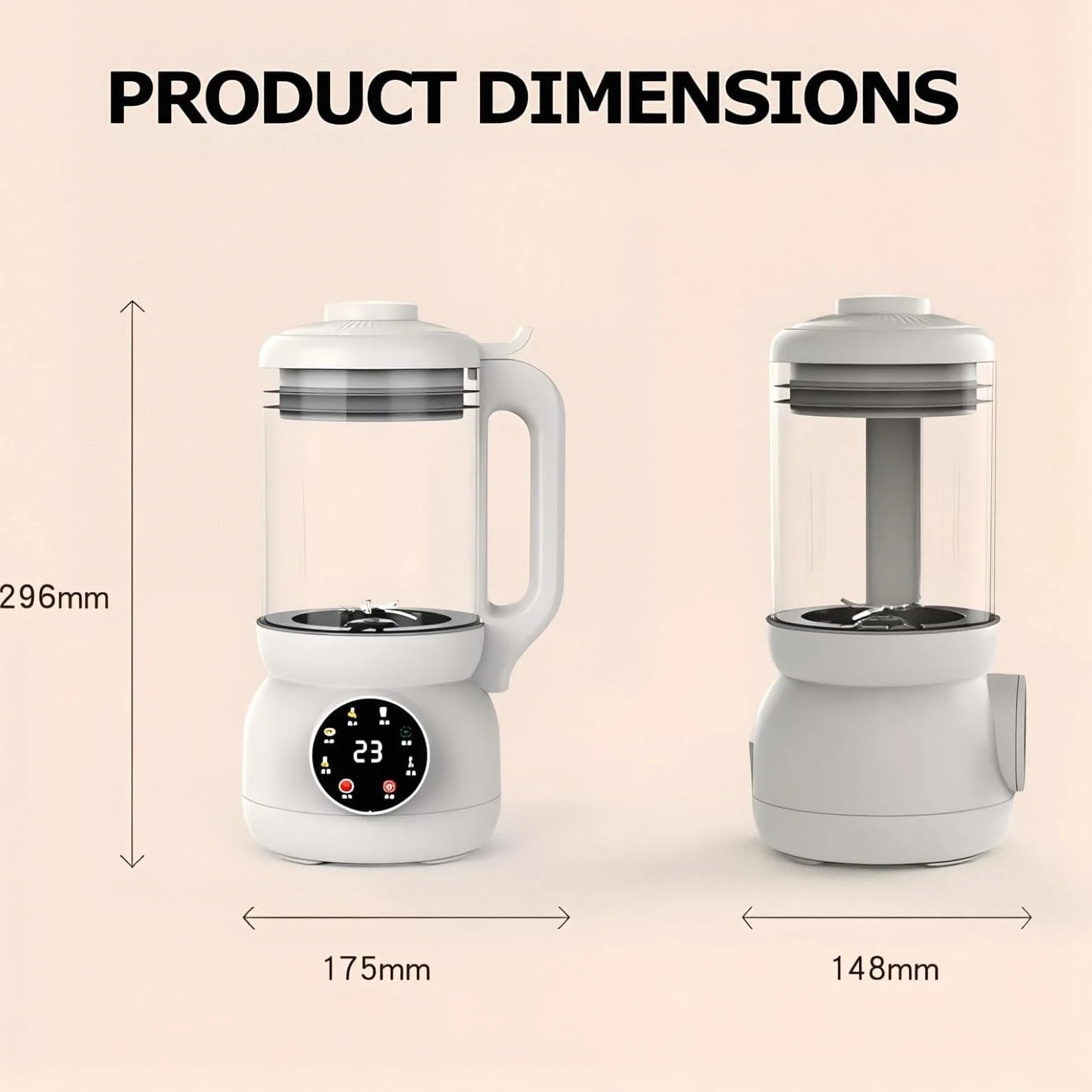 Maszyna Do Mleka Orzechowego 1000Ml, 7 W 1 Do Robienia Mleka Roślinnego, Uruchamianie Jednym Przyciskiem, Szklana Maszyna Do Mleka, 12-Godzinna Inteligentna Rezerwacja Purple
