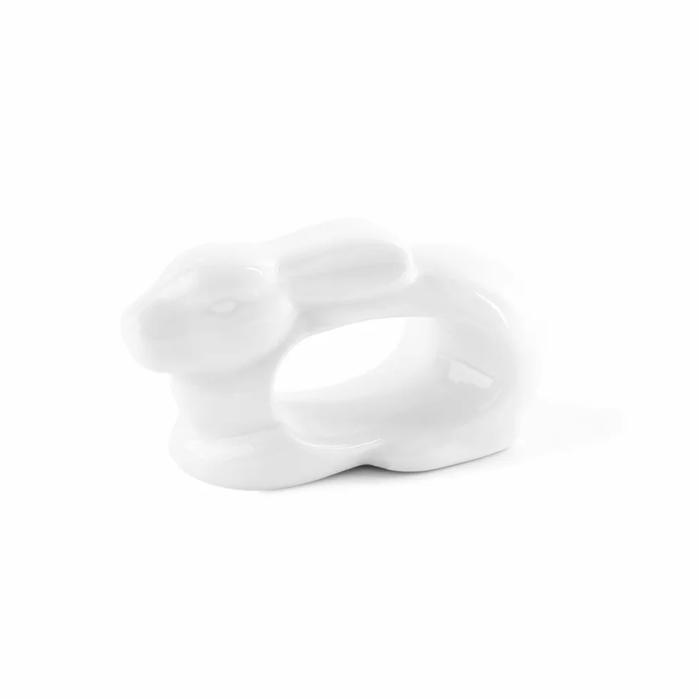 Porcelanowy pierścień na serwetki zając 7,5 cm (**)