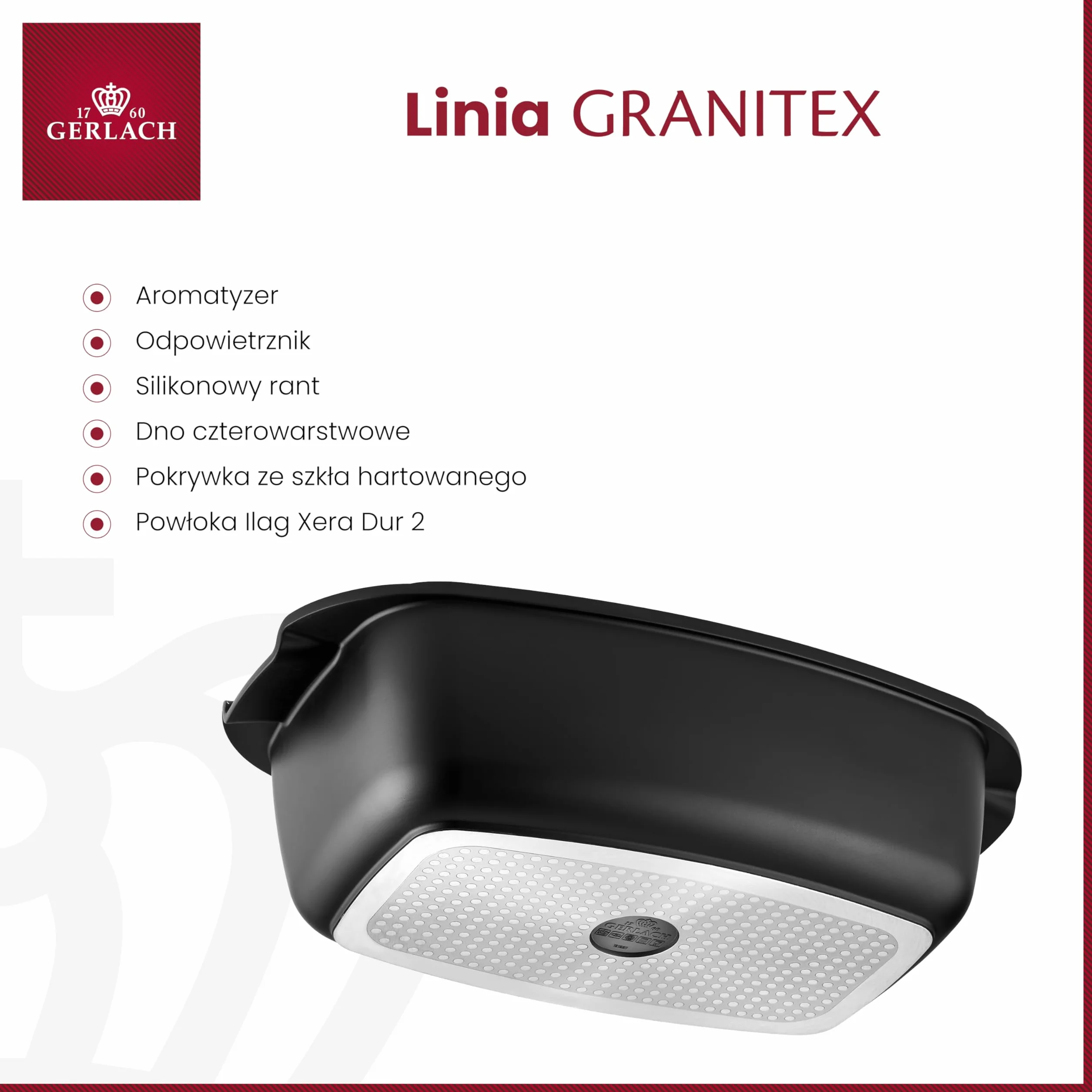 Gerlach Granitex Brytfanna Indukcyjna Do Pieczenia Granitex