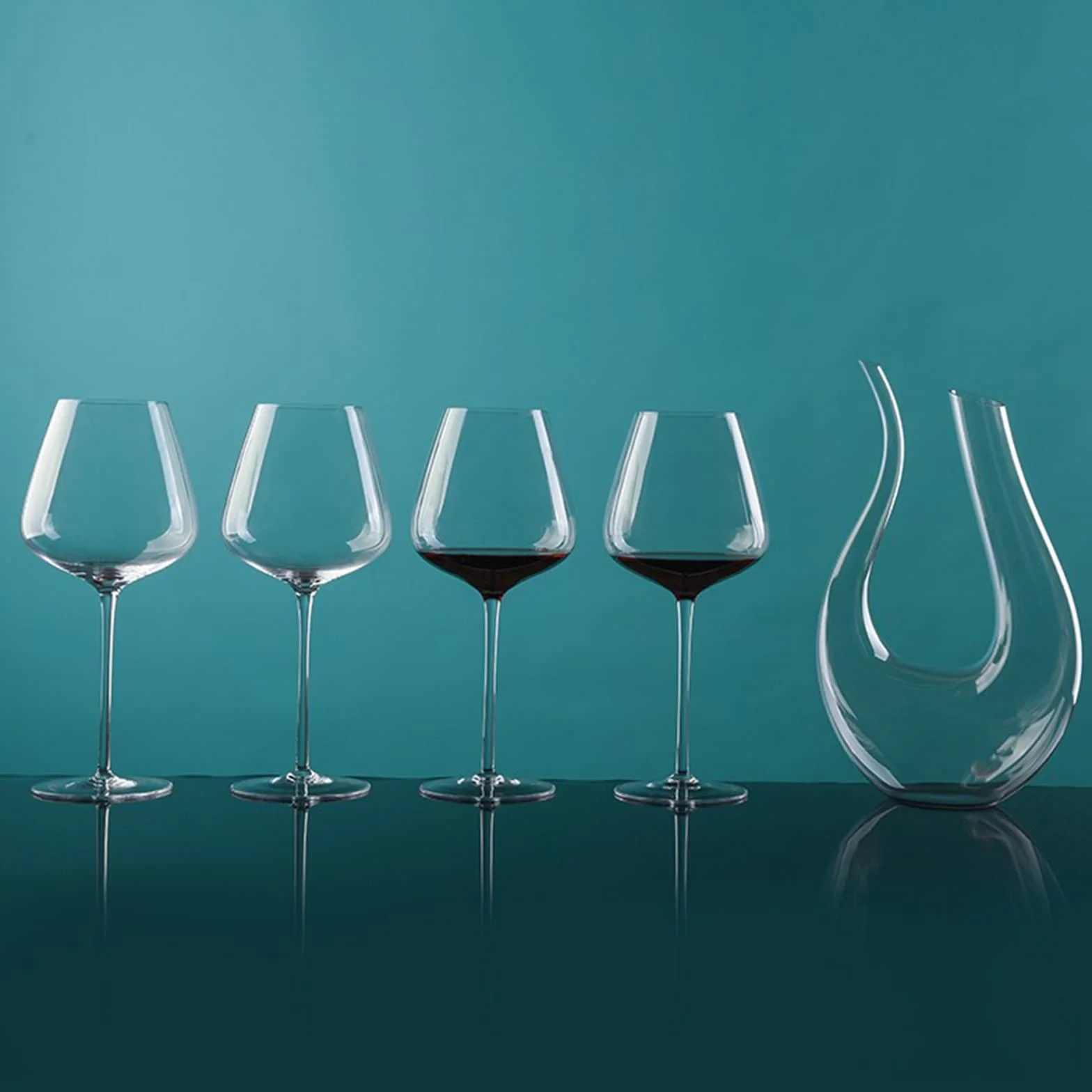 Szklane karafki do wina, kryształowa butelka 1500 ml, zestaw do szampana i brandy, dekoracja domowego baru, odporna na ciepło i wstrząsy