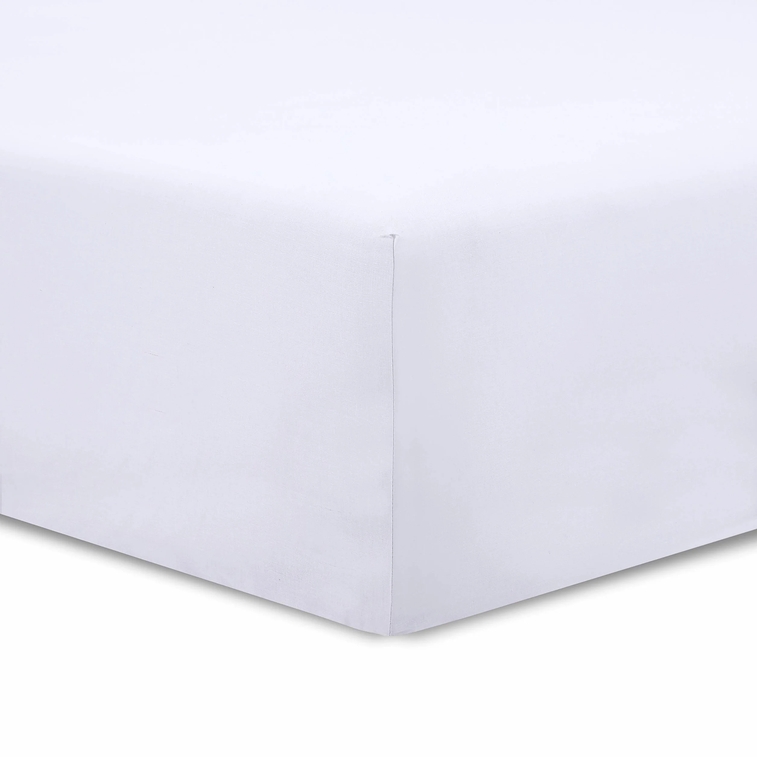 VISION Prześcieradło z gumką białe - 150 x 200 cm z zakładką 30 cm - 100% bawełna