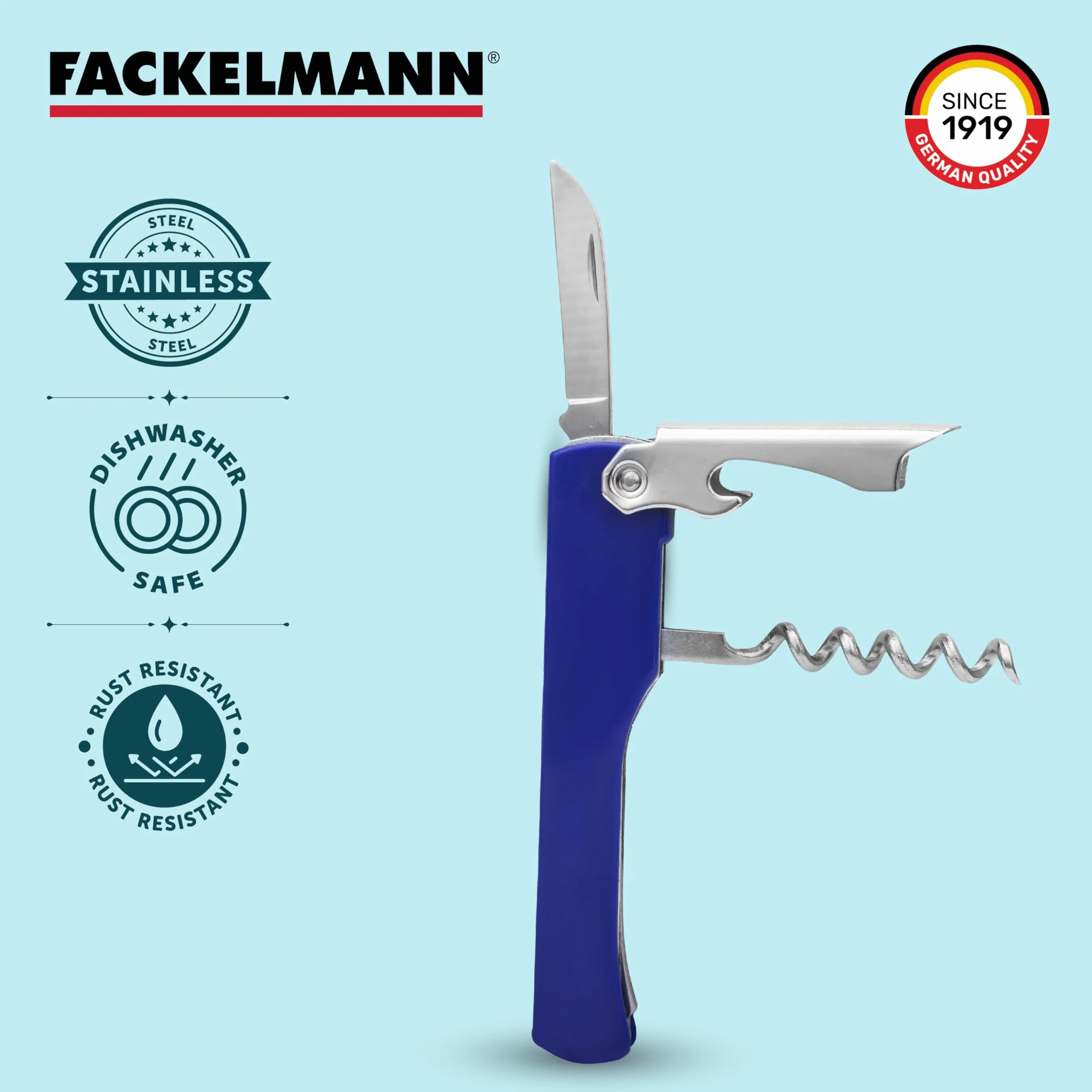 FACKELMANN Korkociąg Sommelier INOX Argent otwieracz do butelek