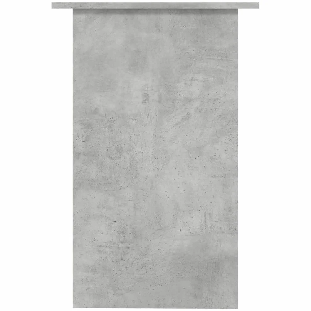 Biurko betonowe, szare, 90 x 50 x 74 cm, materiał drewnopochodny z półką, stolik pod komputer do biura, biura domowego i pokoju młodzieżowego, kompaktowy stół roboczy do nauki, gier i pisania