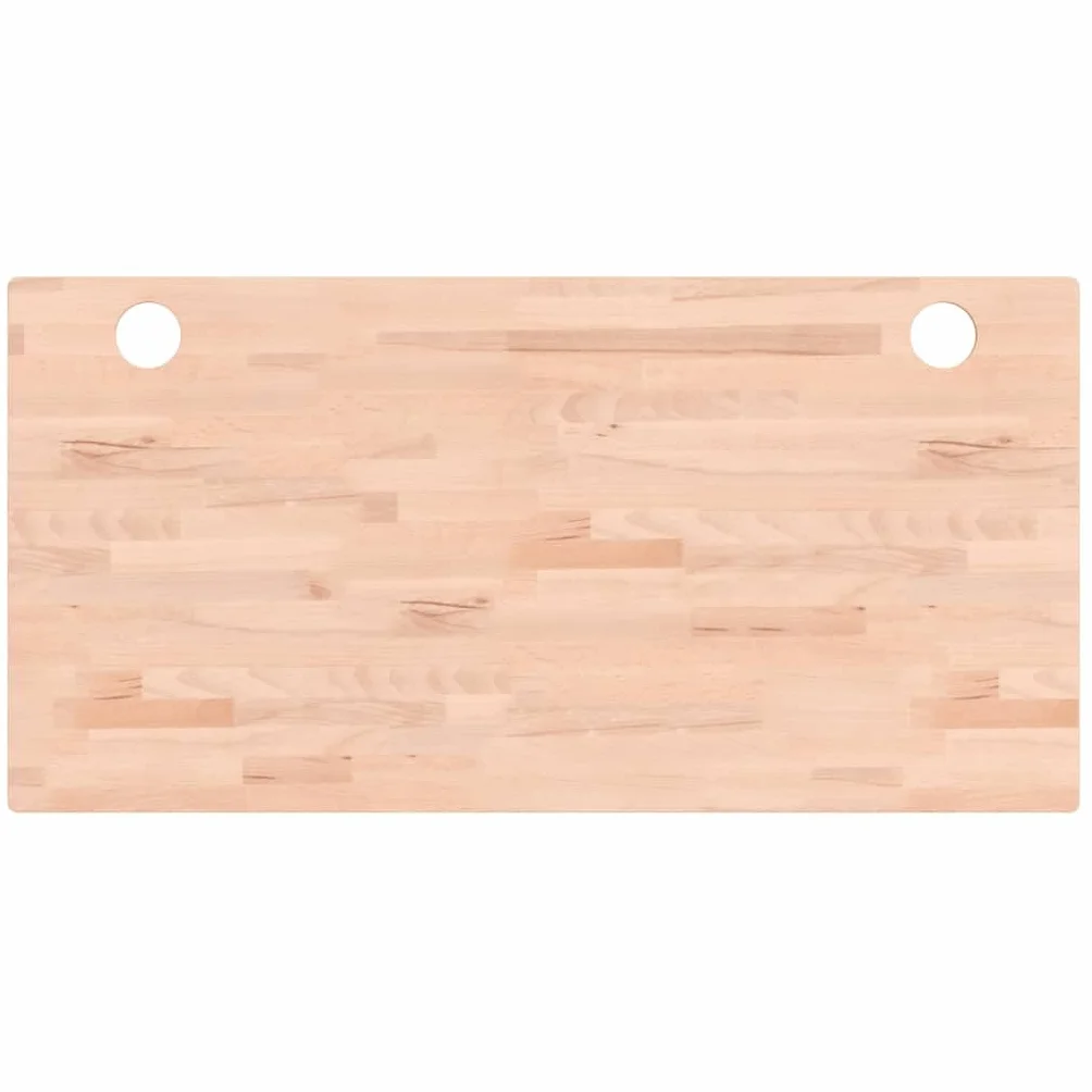 vidaXL Blat do biurka 100x50x2,5 cm lite drewno bukowe