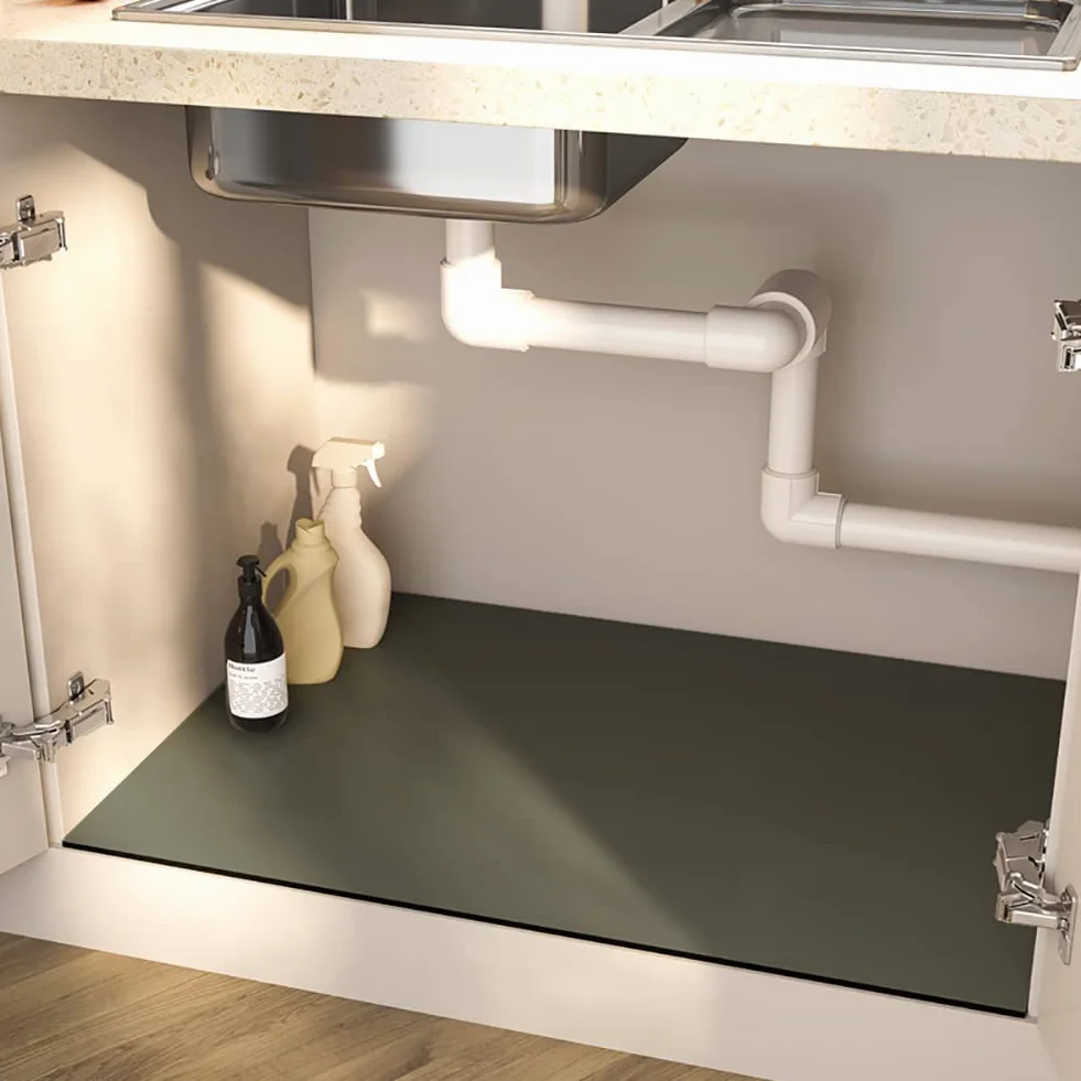 Mata pod umywalkę 60 x 90 cm wodoodporna ochrona kuchni i łazienki do cięcia i wielokrotnego użytku wkładka do szuflady mata ochronna do szafki i łatwa do czyszczenia