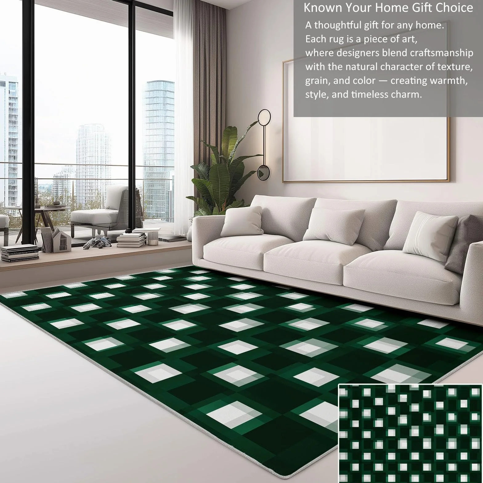 Dywan można prać w pralce, 180 x 240 cm, abstrakcyjna geometria krótki runo, nie gubi włosia, dywan antypoślizgowy - gra w szachownicę diamentowe klocki dywan z nadrukiem do salonu, sypialni, kuchni