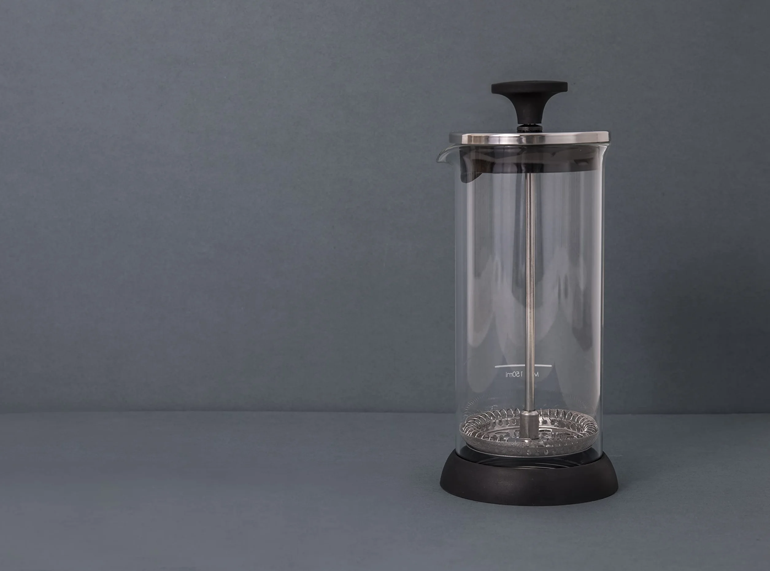 La Cafetière 400 ml szklany spieniacz do mleka, czarny