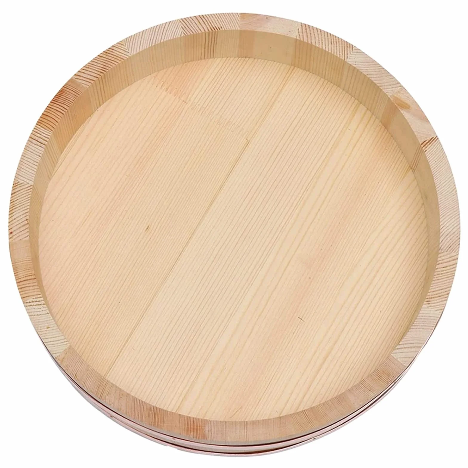 Drewniana wanna do mieszania ryżu Hangiri Oke, zestaw do robienia sushi z wałkiem do ryżu, japońska miska do sushi, 48 cm