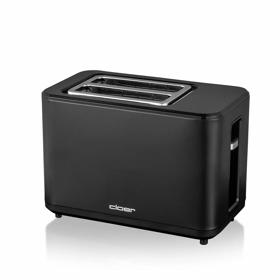 Cloer 3930 Toster cyfrowy na 2 kromki tostów, Funkcja dotykowa, 750-900W, Wskaźnik pozostałego czasu, Funkcja rozmrażania, Funkcja odgrzewania, Zintegrowana nakładka na bułki, Tacka na okruchy, czarny