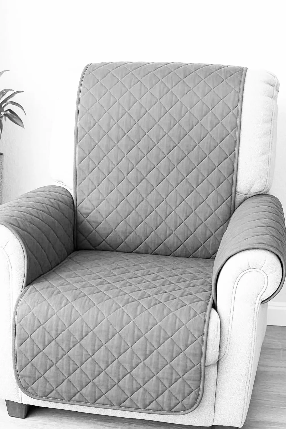 KAMACA Dwustronny pokrowiec na fotel relaksacyjny, nakładka na fotel relaksacyjny, pokrowiec na fotel relaksacyjny i pokrowiec, ciepła i miękka, do ochrony tapicerki, ochrona oparcia (antracytowa
