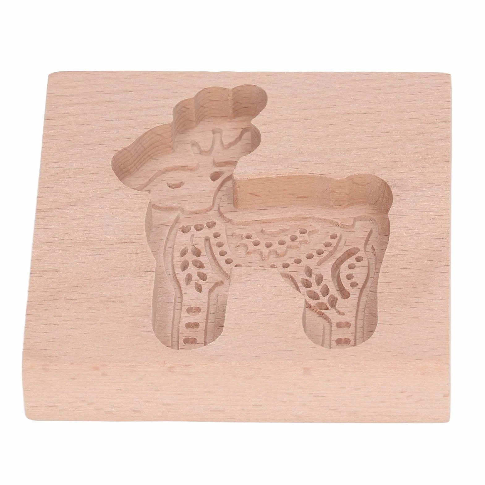 Drewniane foremki do ciastek, herbatniki, Rzeźbione drewniane Kuchnia Pierniki Ciasteczka Prasa Stempel Formy wytłaczania Little Fawn