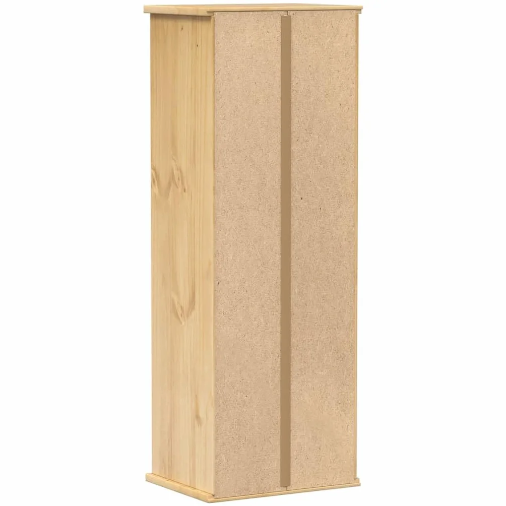 Générique Szafka na płyty CD 40 x 30 x 110 cm z litego drewna sosnowego, szafka do przechowywania płyt CD z szufladą i otwartymi przegródkami na DVD, wielofunkcyjna półka do biura lub sypialni