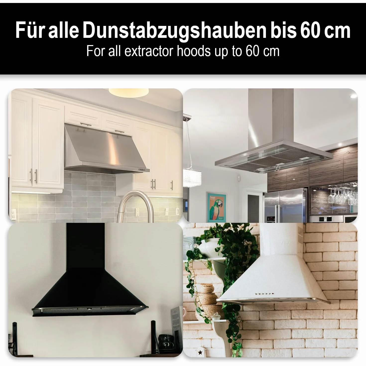 COM-FOUR® 2x filtry wyciagowe do okapów kuchennych o wysokiej wydajnosci filtrowania - filtr plaski 1 mm, nadajacy sie do krojenia ze wskaznikiem nasycenia - 57 x 47 cm (Ze wskaznikiem - 2 sztuki)