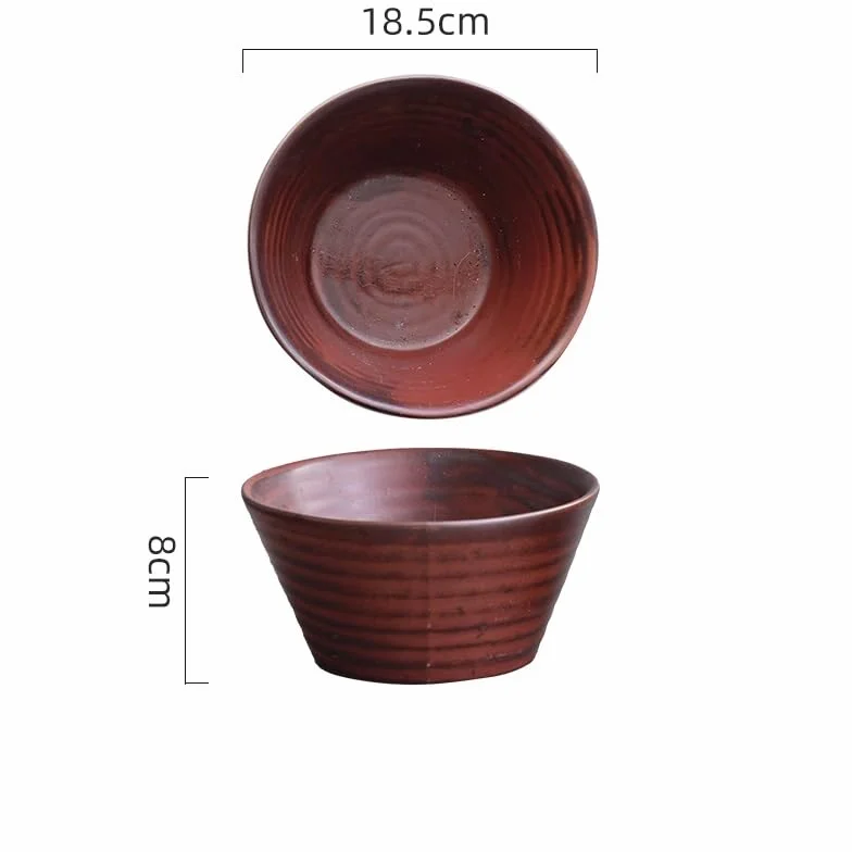 Miski do zupy Chińska miska Ramen, Retro Restauracja Miska do Jady, Domowa miska do sałatek, ceramiczna miska do zupy, duża miska na owoce Miski obiadowe (A)