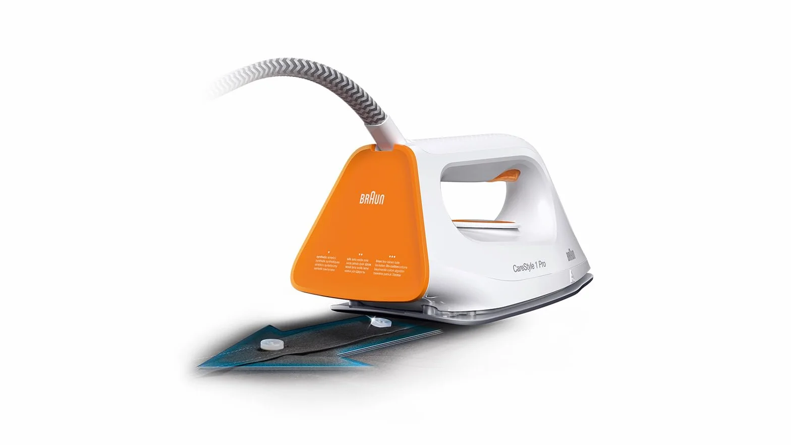 Braun CareStyle 1 Pro IS 1511 WH, stacja parowa – żelazko parowe z technologią FreeGlide 3D, pionowa para, funkcja zapobiegająca kapaniu, zbiornik na wodę 1,7 l, 5,5 bar, 360 g/min, 2200 W,