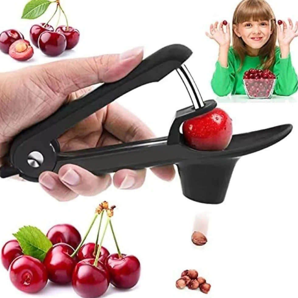 Drylownica do oliwek z wiśni – Pitter Remover Olive Corer Usuń Pit Nasiona Gadżety Stoner, kolor czarny