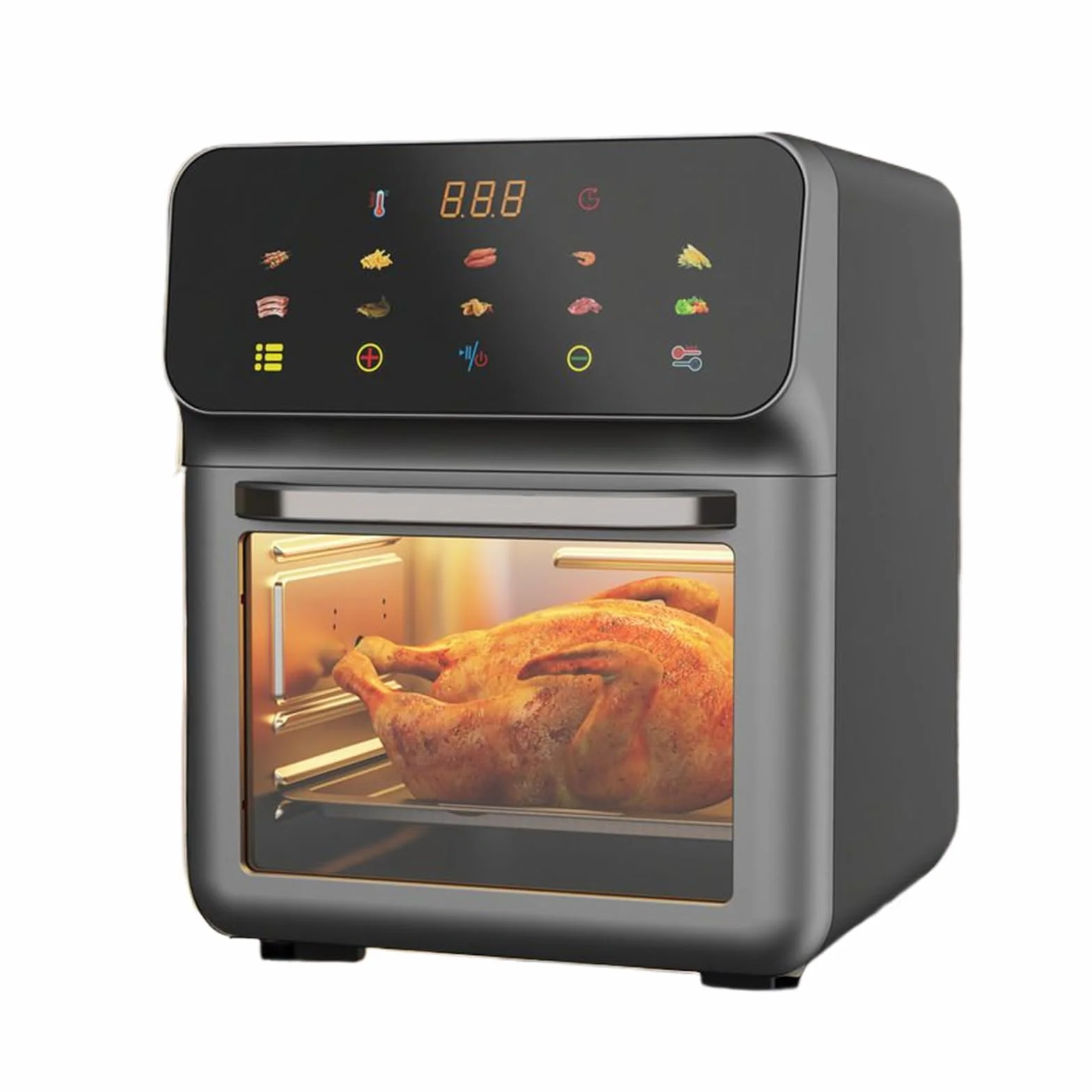 Frytkownica Powietrzna Piekarnik Tosterowy Rodzinny rozmiar, 2 ruszty, | Airfryer Tosterowy Piekarnik Do Blatu Dehydrator Pizza Kurczak Frytki Akademik Dom Stół Jadalny Dom