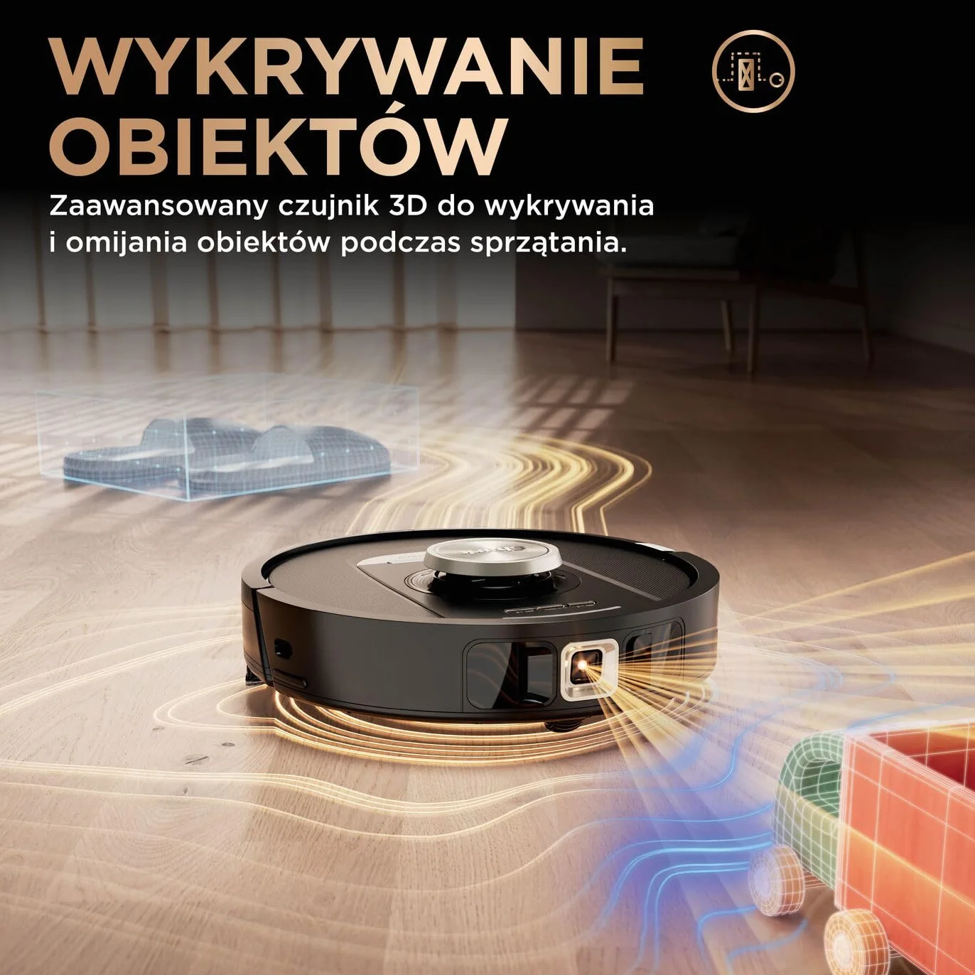 Shark PowerDetect Robot odkurzająco-mopujący 2 w 1 NeverTouch Pro RV2800ZEEU czarny