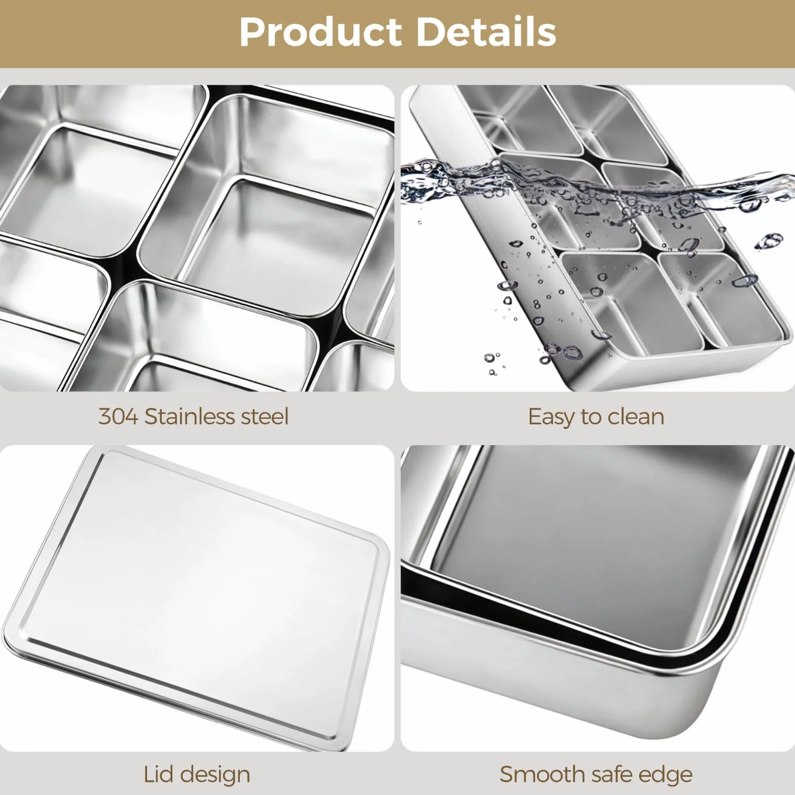 Pudełko na przyprawy ze stali nierdzewnej 304, organizer na przyprawy w japońskim stylu, idealny do kuchni i użytku komercyjnego