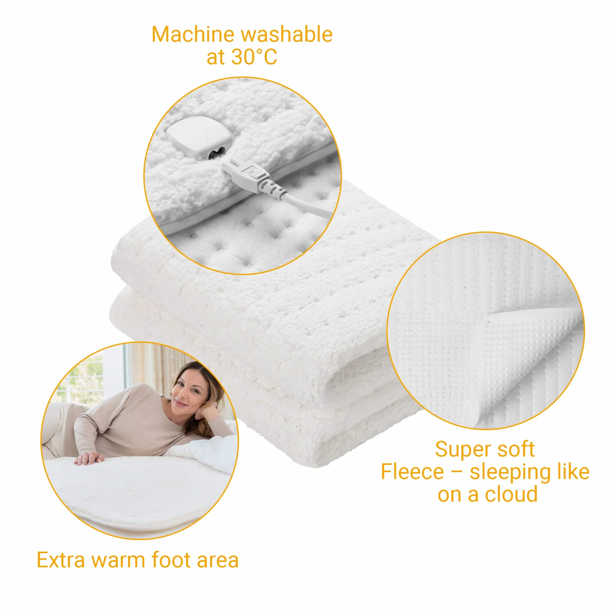 Medisana HU 672 Podgrzewany Koc Pod Materac 150x80 cm Automatyczne Wyłączanie 4 Ustawienia Temperatury