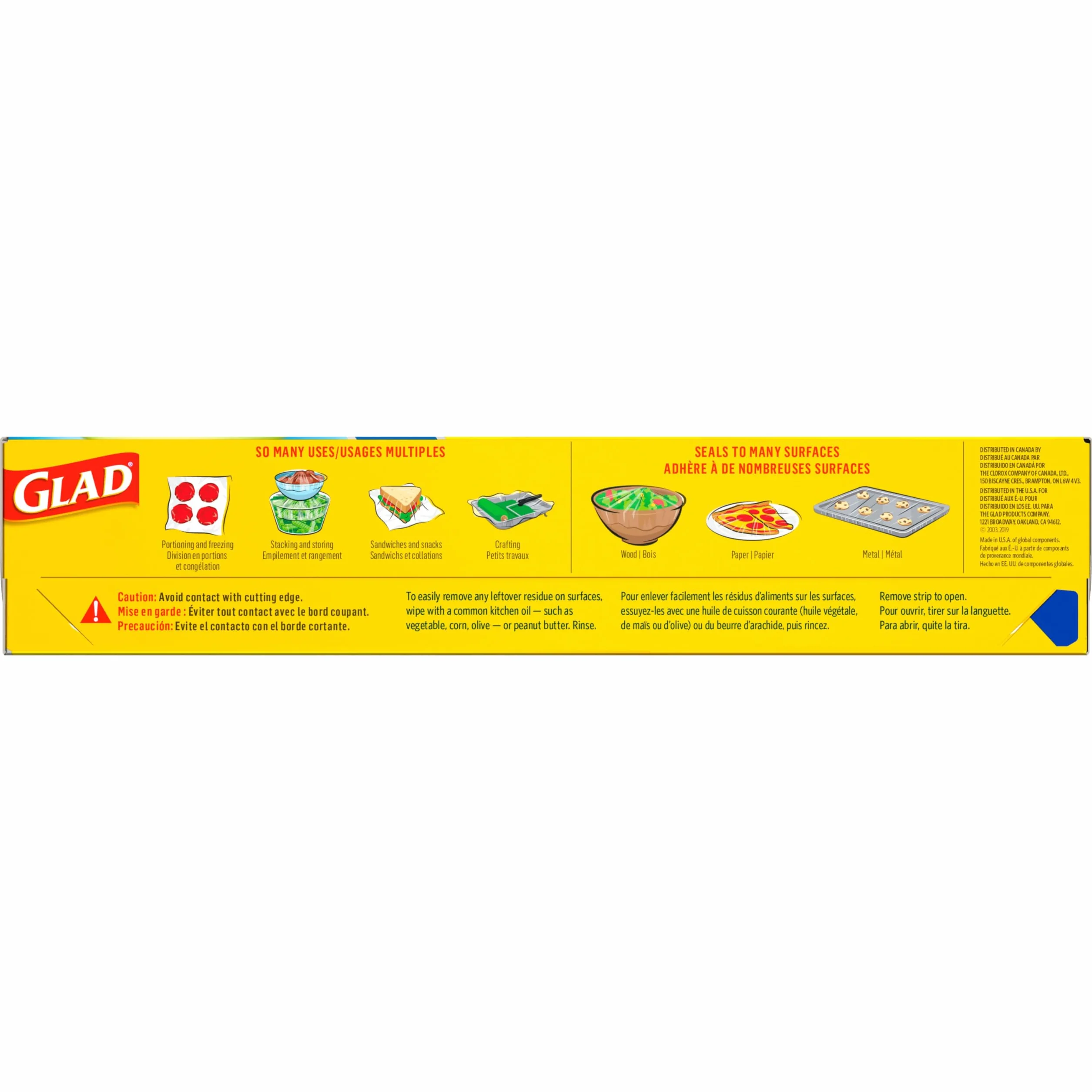 Glad Press'n Seal Plastic Food Wrap - 70 Square Foot Roll (Package May Vary)