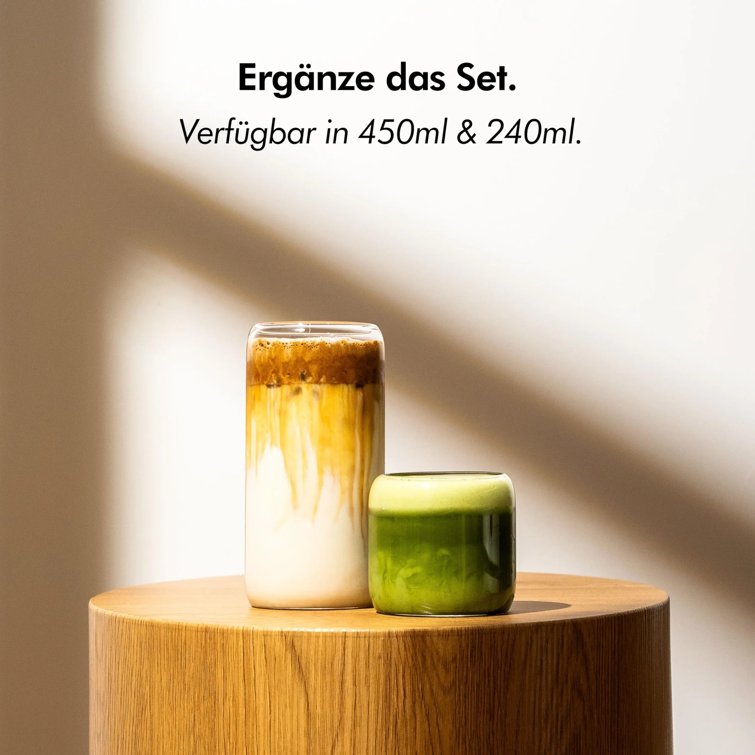 KIVY Zestaw Szklanek Do Picia Ze Szklanymi Słomkami [4 x 450 ml] Do Mrożonej Kawy, Wody i Koktajli