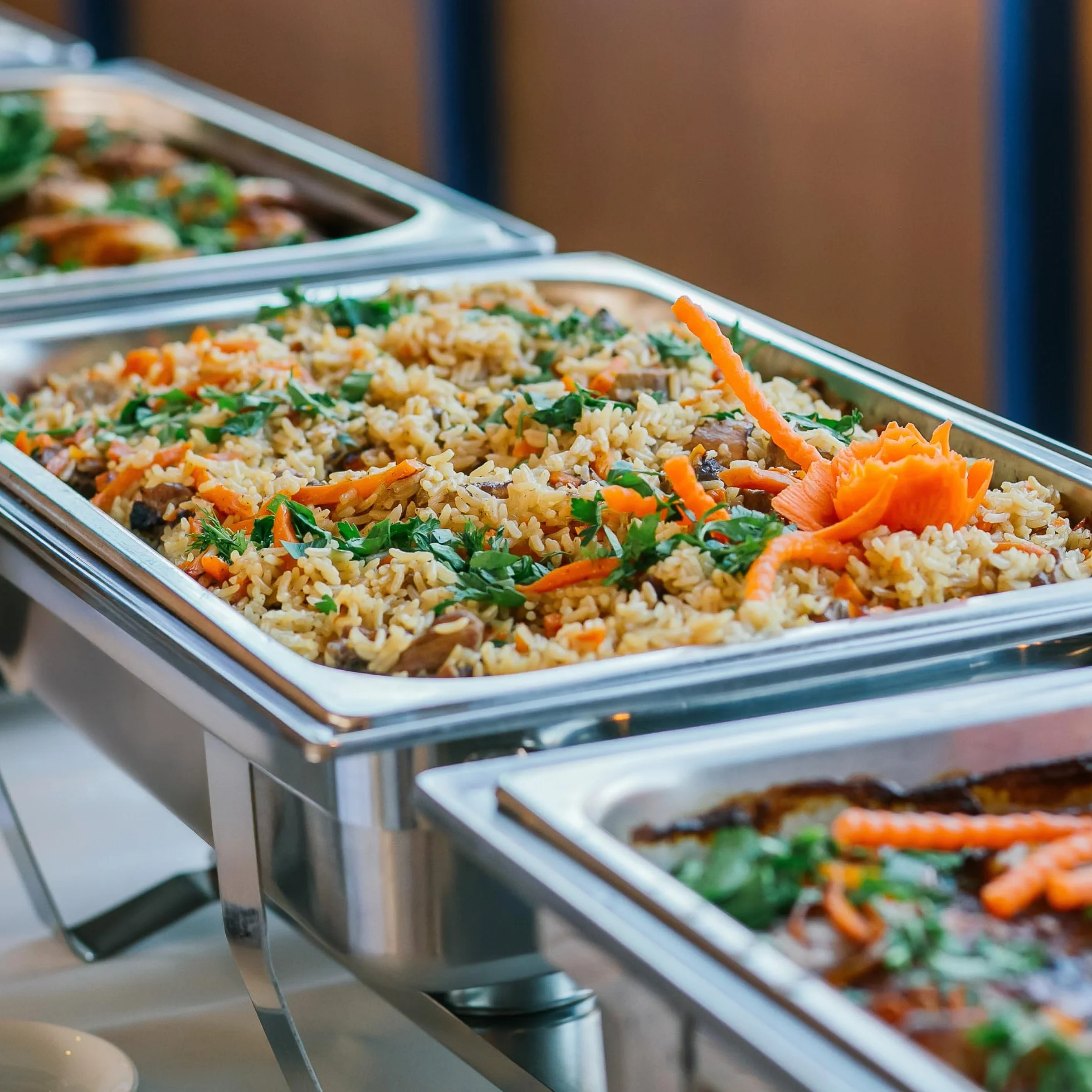 Mahlzeit Chafing Dish | podgrzewacz ze stali nierdzewnej do podawania posiłków | podgrzewacz do jedzenia, pojemnik na jedzenie, podgrzewacz do bufetu, pojemnik termiczny | Rechaud do cateringu, bufetu