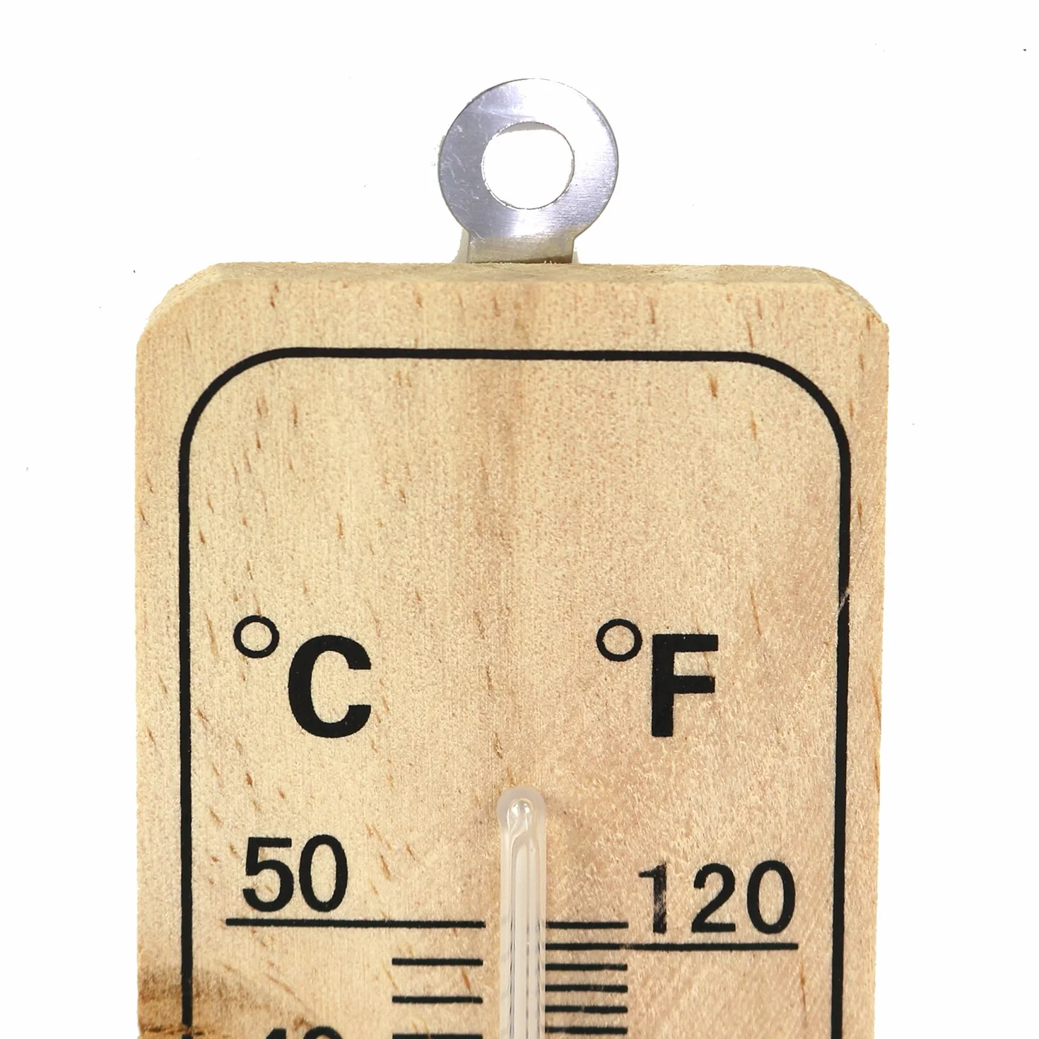 COM-FOUR® 4x Termometr - drewniany termometr do wnetrz - miernik temperatury ze skala w stopniach Celsjusza i Fahrenheita (04 sztuk - 21,9x4,8x0,6cm)