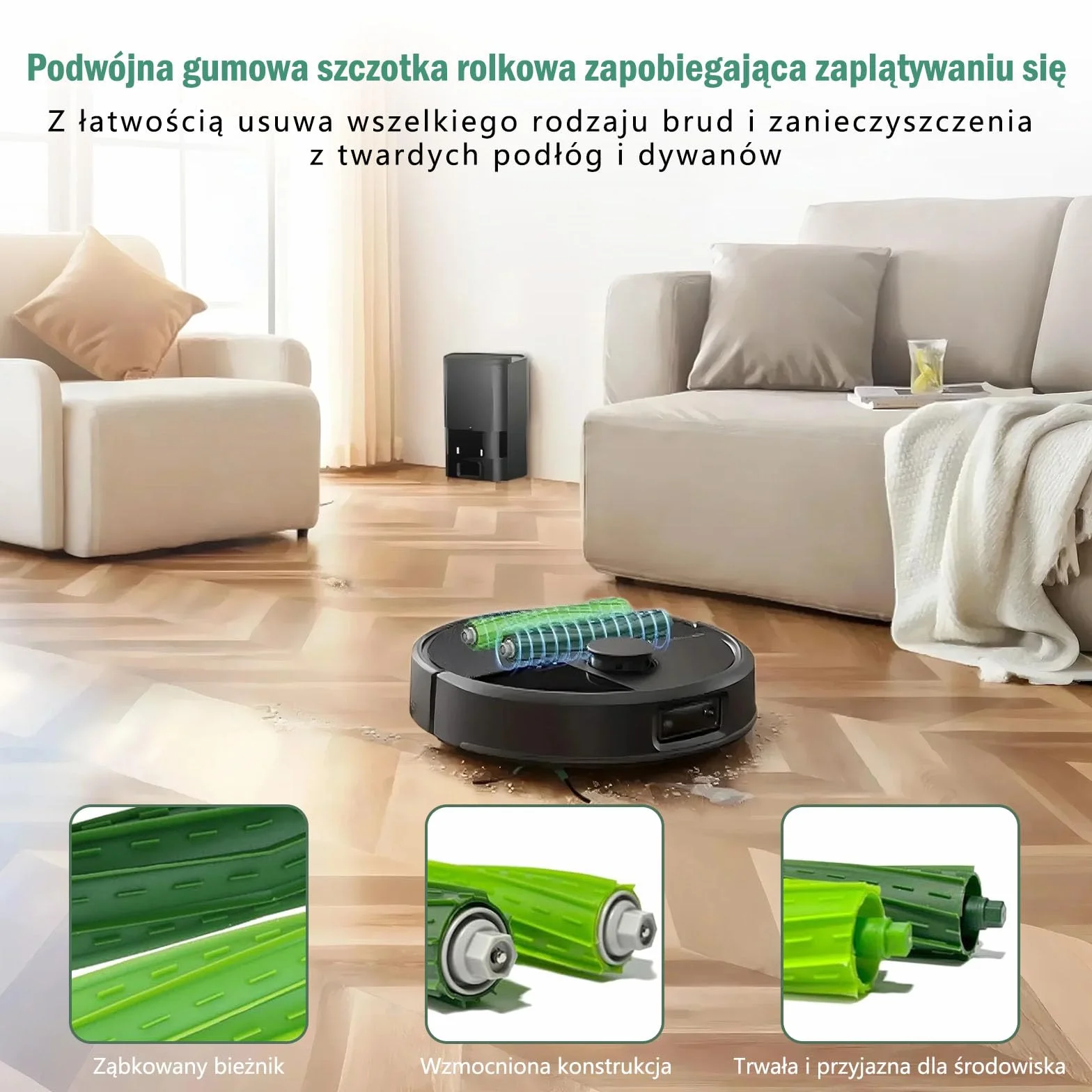 Zestaw 21 części zamiennych LOVOBO do robota odkurzającego iRobot Roomba Max 705 Vac/Plus 504 Vac, zestaw akcesoriów z 2 głównymi szczotkami 6 workami na kurz 6 filtrami HEPA 6 bocznymi szczotkami