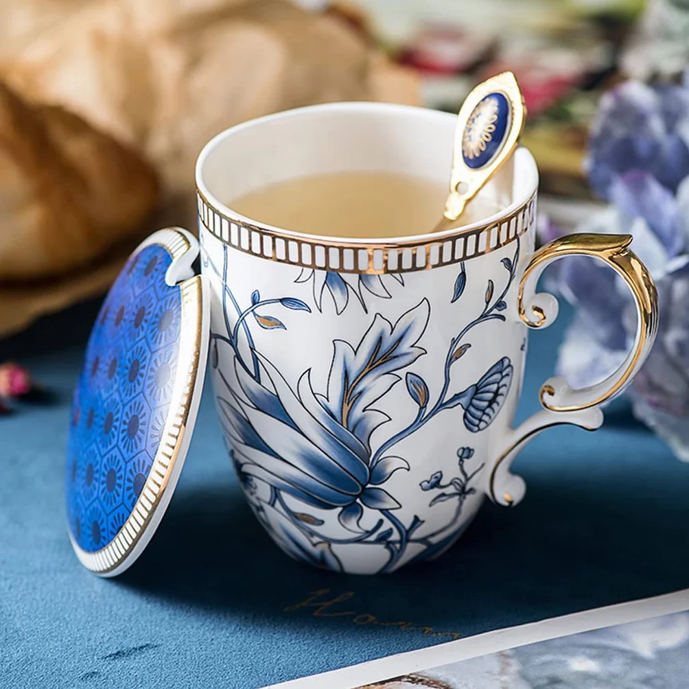 Kubek do kawy, kolorowe kubki do kawy - Ceramiczny kamionkowy kubek do herbaty, kubek do kawy Retro Mark Cup Couple Water Cup Prezent ślubny Prezent dla nowożeń