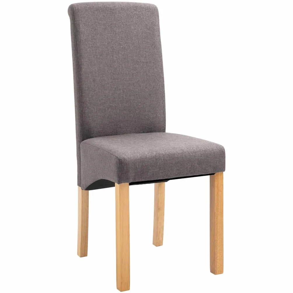 Krzesła kuchenne, meble do siedzenia, jadalnia, krzesła biurowe, krzesła do jadalni, 4 szt., szarobrązowy materiał do salonu, sypialni, gabinetu