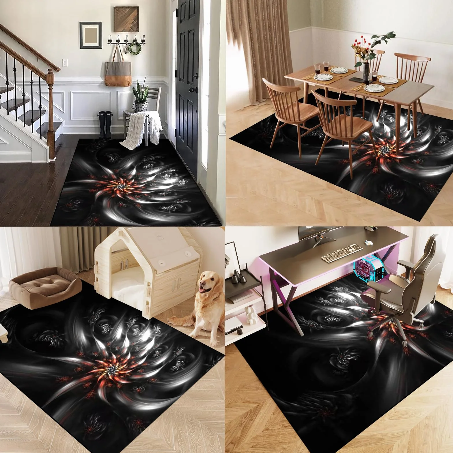 Dywan Krzesło Gamingowe, Ochraniacz Podłogi Wózki Inwalidzkie Biuro, Mata Ochronna Na Podłogi, Antypoślizgowa Mata Do Komputera Do Gier Podłogowych 150 x 200 cm