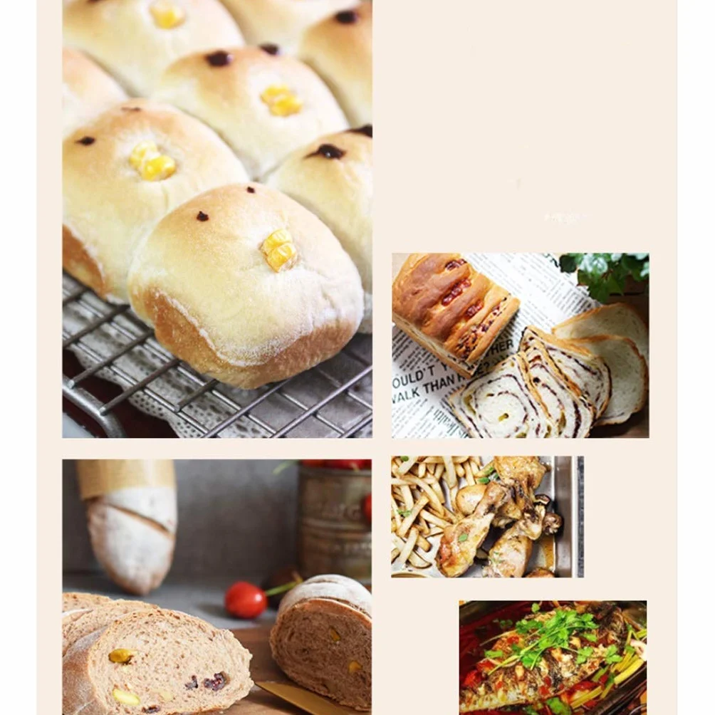 RJJ Ciasto formy do pieczenia formy nonstick ciasto pieczenia patelni chleb prostokątny chiński czerwony 2 funt piekarnik domowy pieczenia narzędzie
