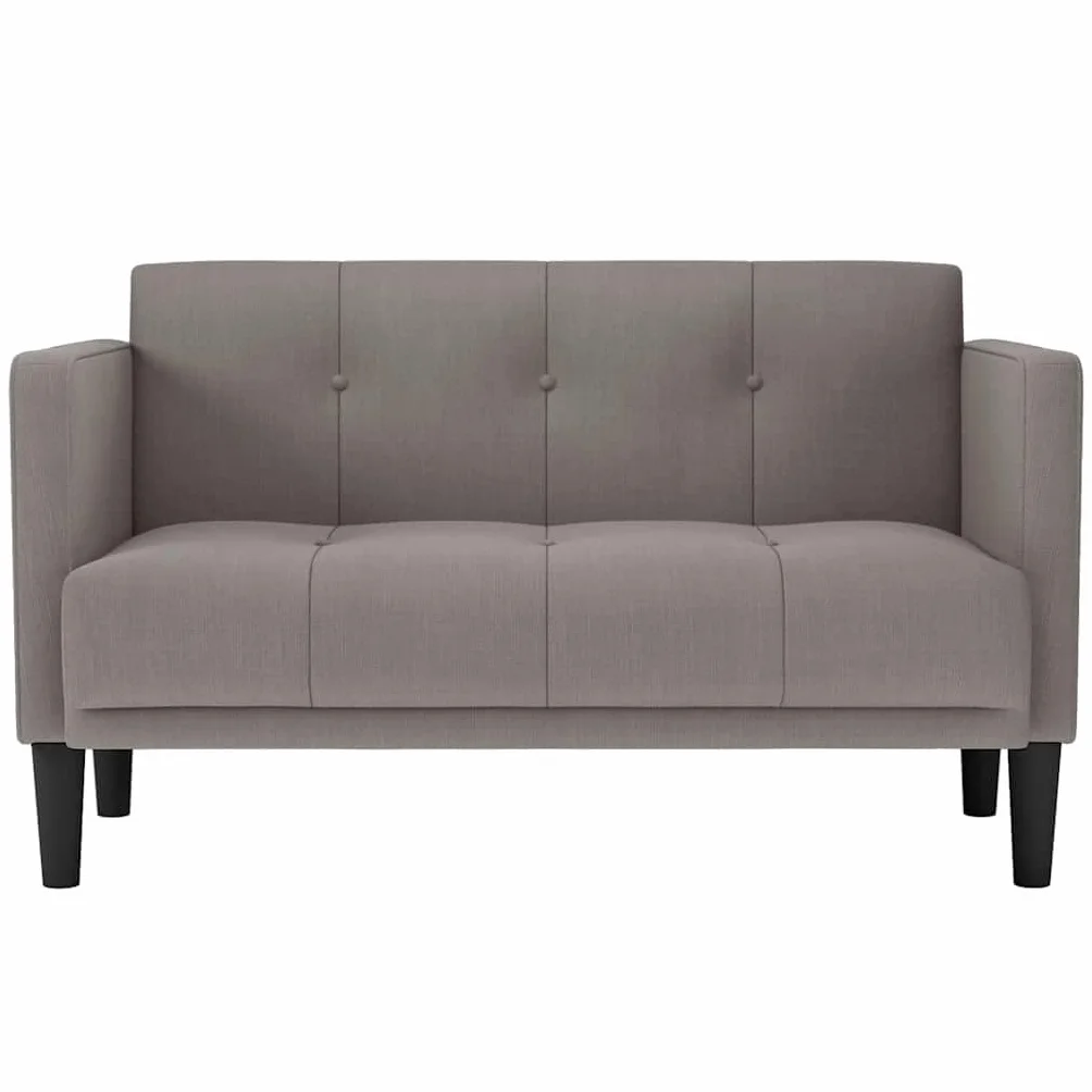 Sofa z tkaniny taupe 111 cm | Pianka i sprężyny wspornikowe, rama ze sklejki, siedzisko 51 cm, maksymalne obciążenie 110 kg