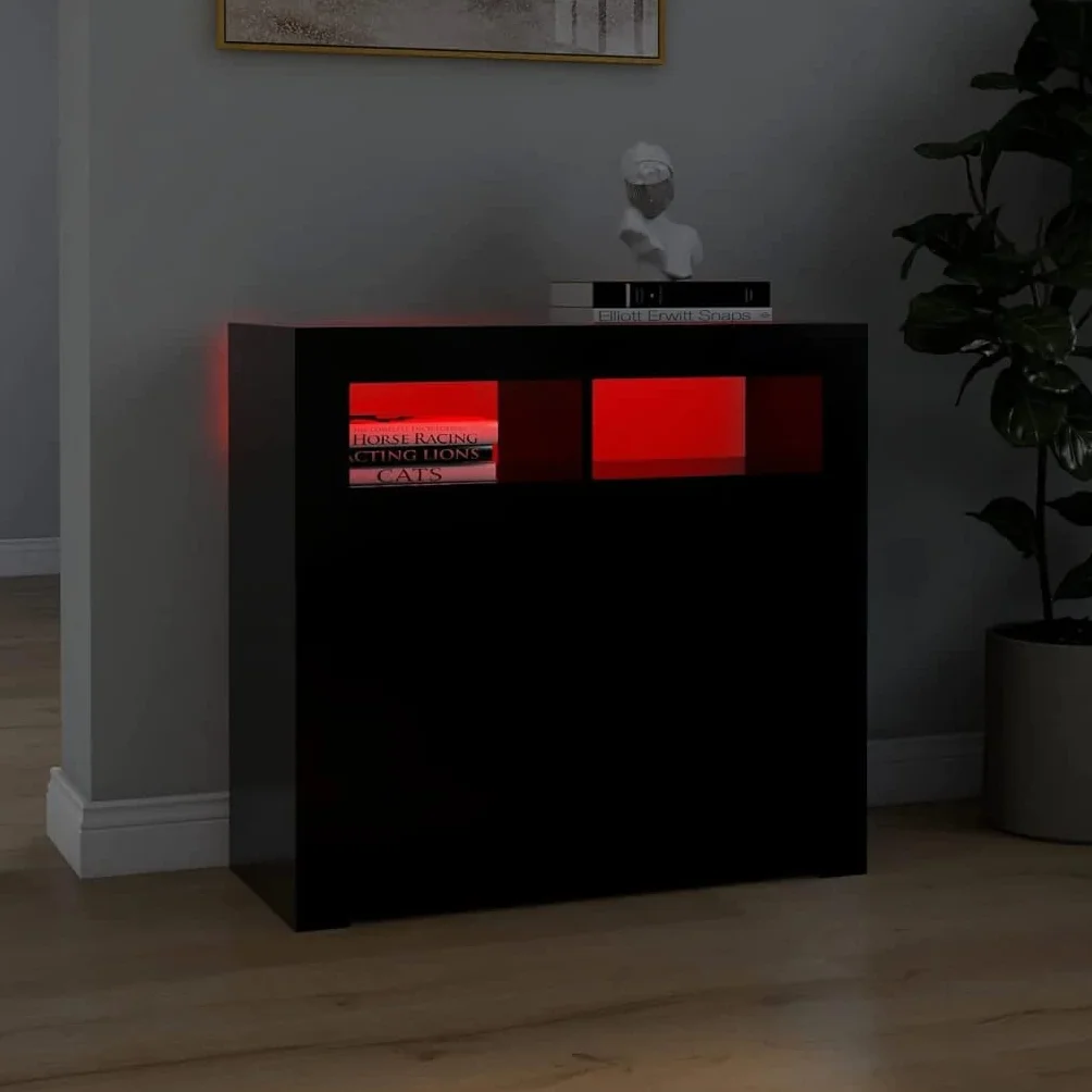 vidaXL Szafka z oświetleniem LED, biała, 115,5 x 30 x 75 cm
