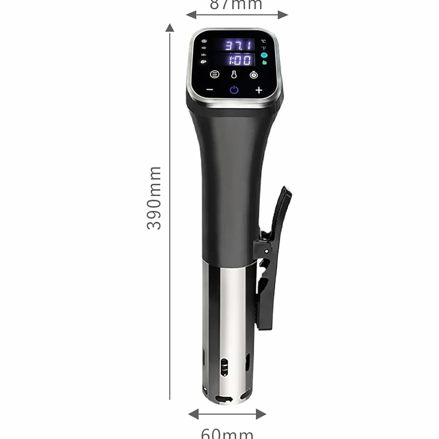 Urządzenie Do Gotowania Sous Vide Precision Cooker Z Ekranem LCD I Czułą Sondą Temperatury, Mocowane Na Klips, Trójwymiarowy Obieg Wody, Regulacja Temperatury W Zakresie 25°C–95°C