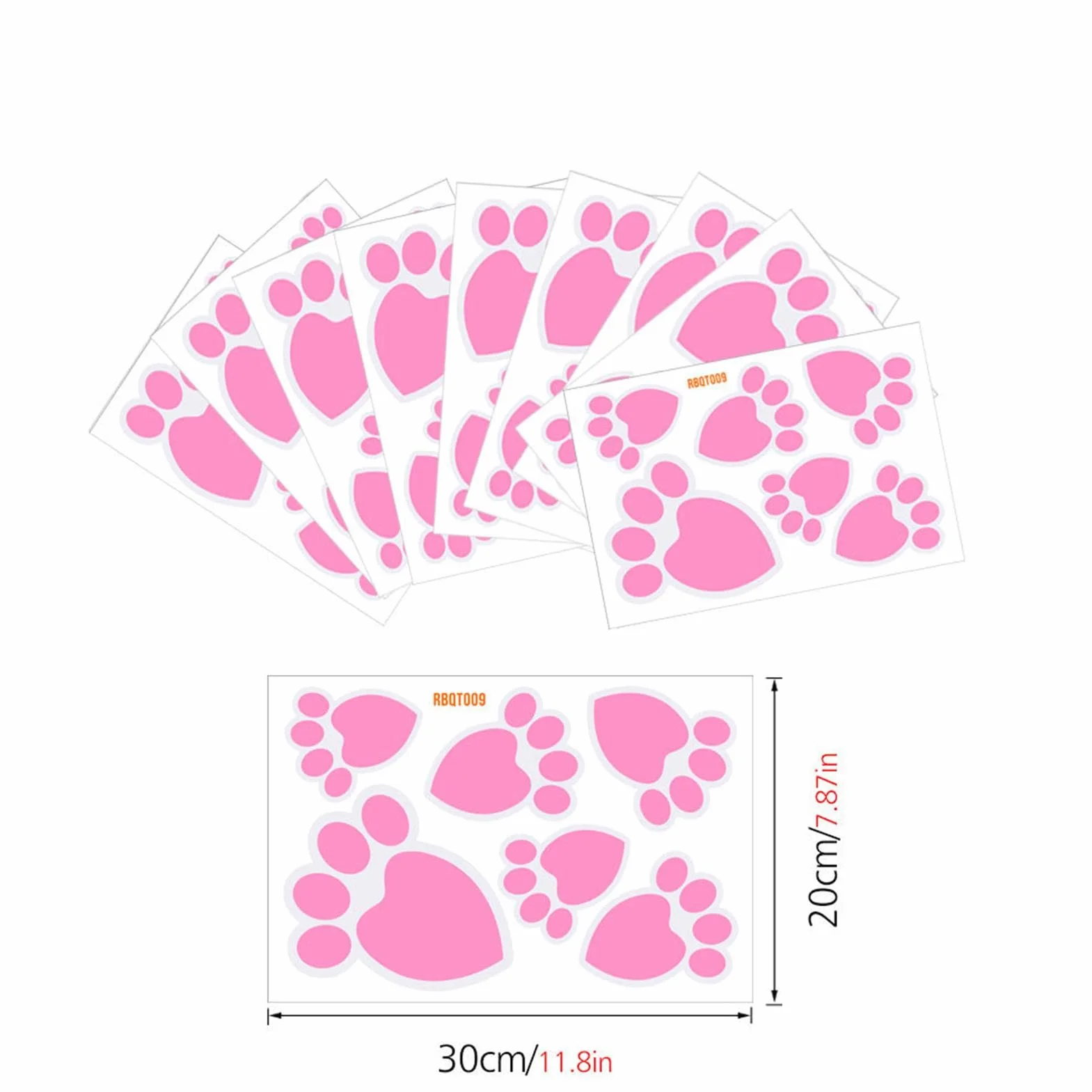Easter Bunny Footprint Decals, Rabbit Paw Print Stickers, naklejki ?cienne z PCW, naklejki ?cienne wielkanocne, naklejki dekoracyjne pi?trze, samoprzylepne, wodoodporne naklejki stopy królika