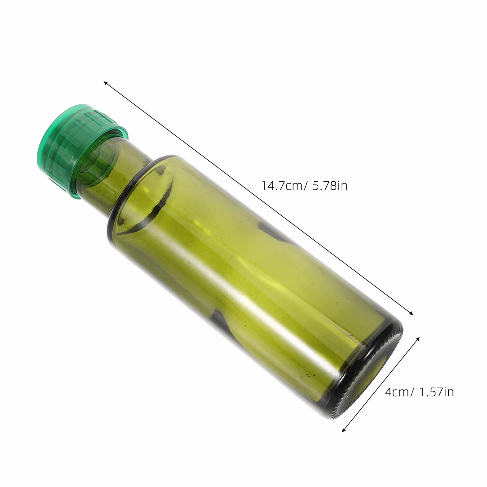 10 butelek szklanych na oliwę z oliwek z nakrętką - 3 uncje/100 ml Mini hermetyczny dozownik do olejów kuchennych, octów, dressingów i sosów - Szklane butelki wielokrotnego użytku do