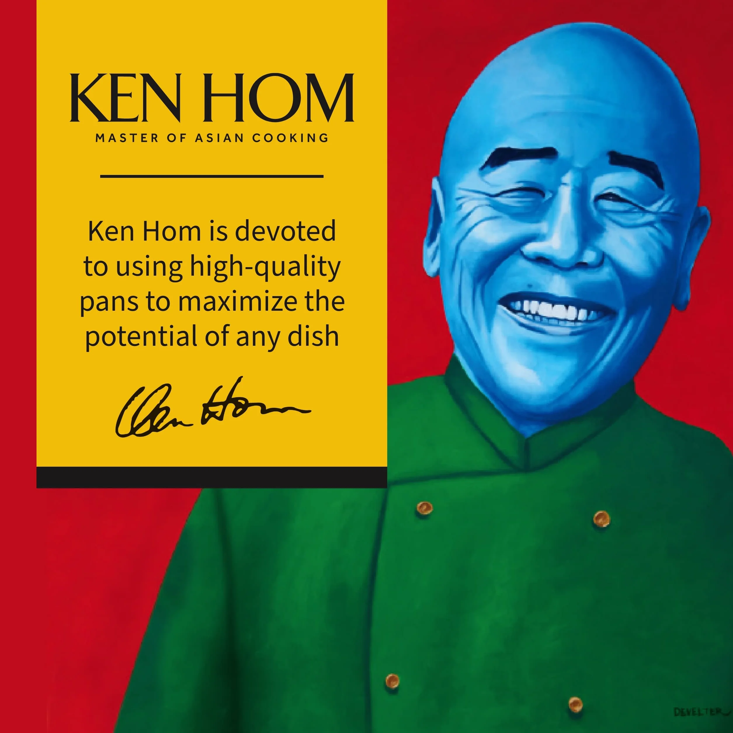 Ken Hom Classic Wok ze Stali Węglowej, Czarny/Drewniany, 20 cm
