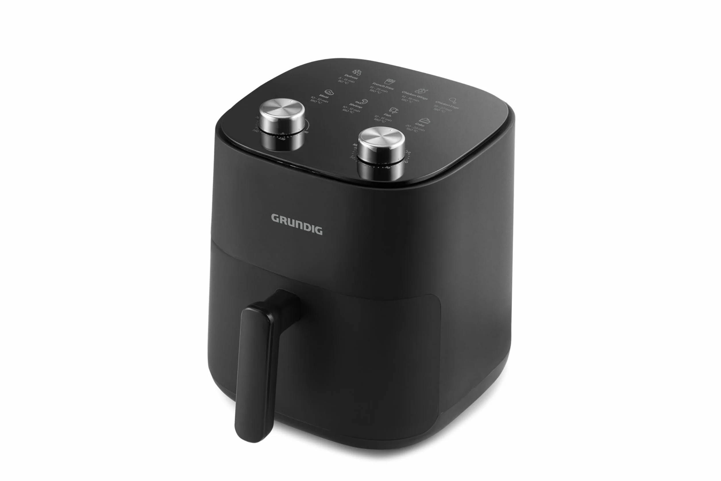 Grundig FRY 6321 L frytkownica na gorące powietrze, pojemność 4,7 l, 1300 W, kosz nadaje się do mycia w zmywarce, regulacja temperatury i czasu, powłoka nieprzywierająca, czarna