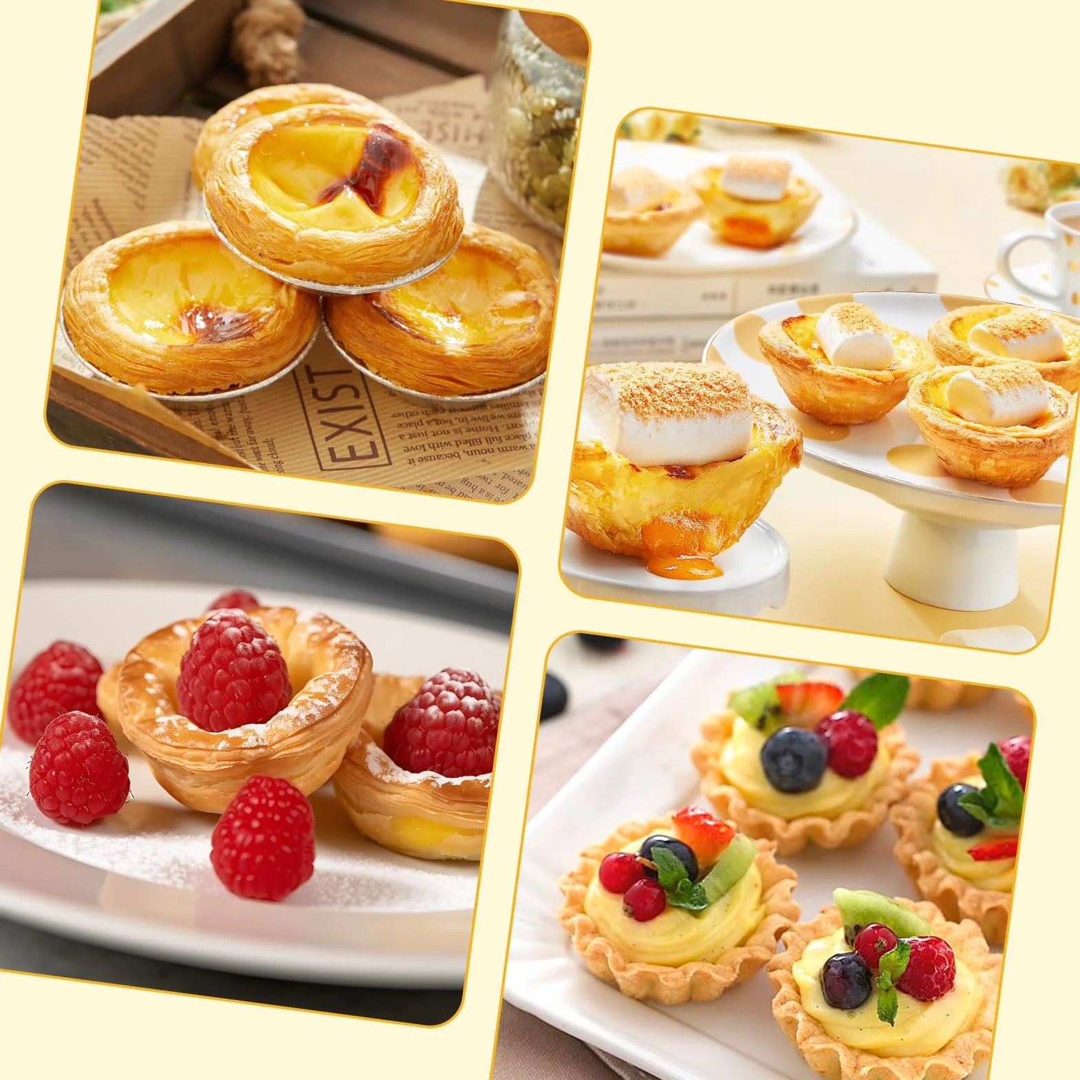 25 sztuk foremek do tart z nieprzywierającą konstrukcją formy tarta monoporowa małe i przenośne foremki do ciastek do ponownego użycia na rocznicę ukończenia szkoły urodziny Baby Shower