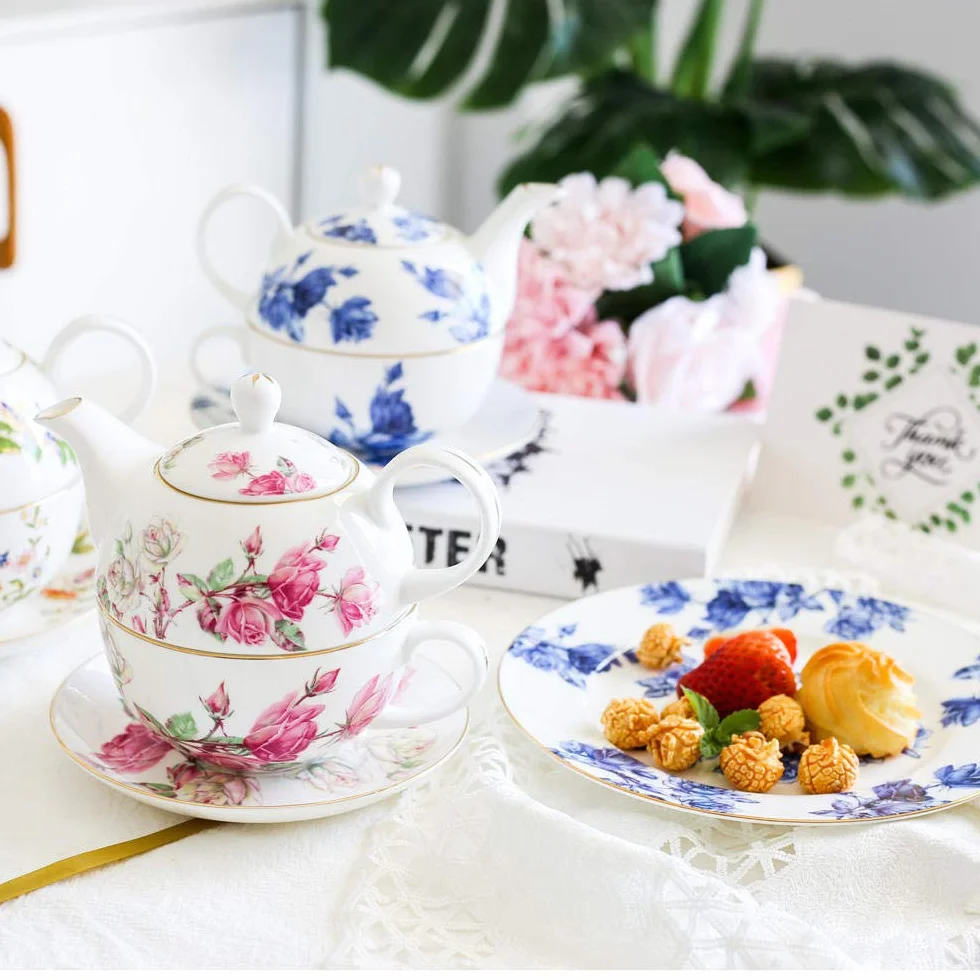Czajniczek Zaparzacz Do Herbaty Czajniczek Ekspres Do Herbaty Bone Chiny Home High-End Angielski Popołudniowy Zestaw Herbaty Phnom Penh Ceramiczny Czajnik Czarny Herbata Filiżanka Spodek Daily Prezent