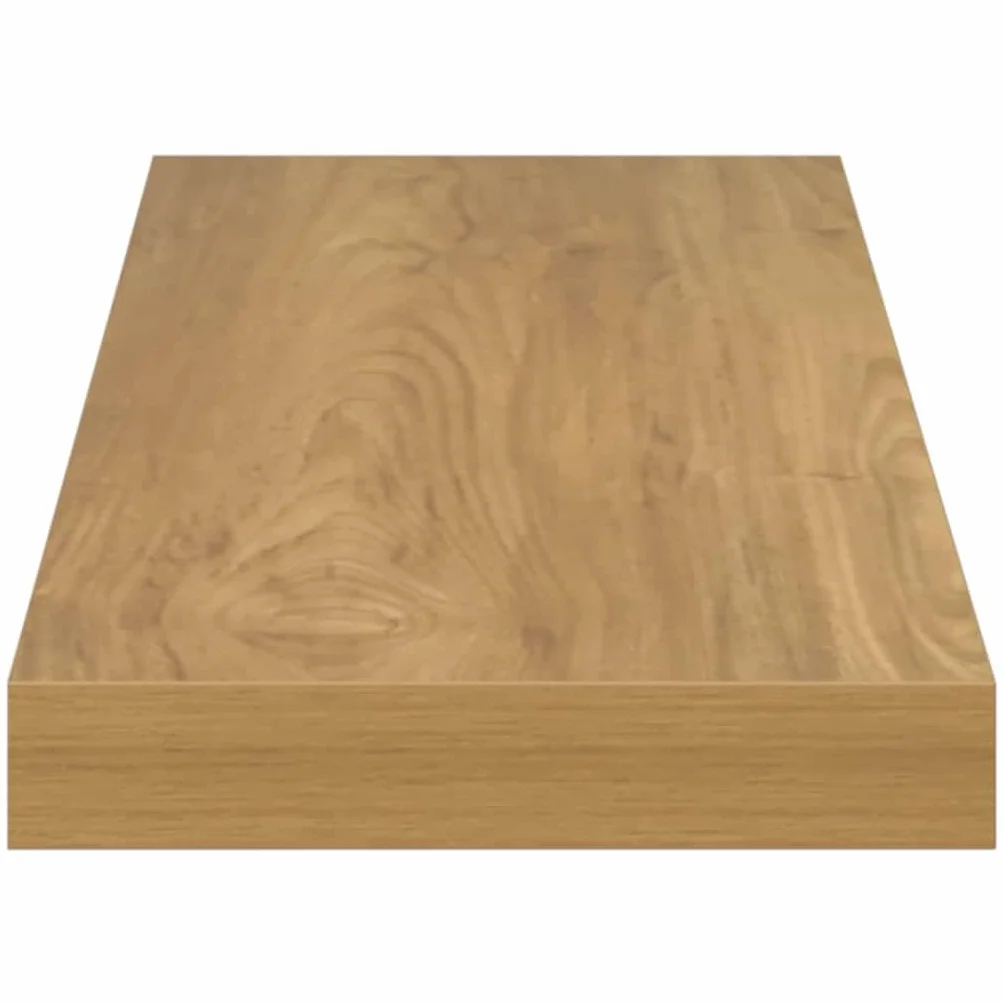 Regał ścienny, montowany na ścianie, zestaw 4 sztuk, brązowy materiał drewnopochodny, 60 x 23 x 4 cm, nowoczesny design, regał wiszący do salonu, sypialni, kuchni, łazienki, trwały