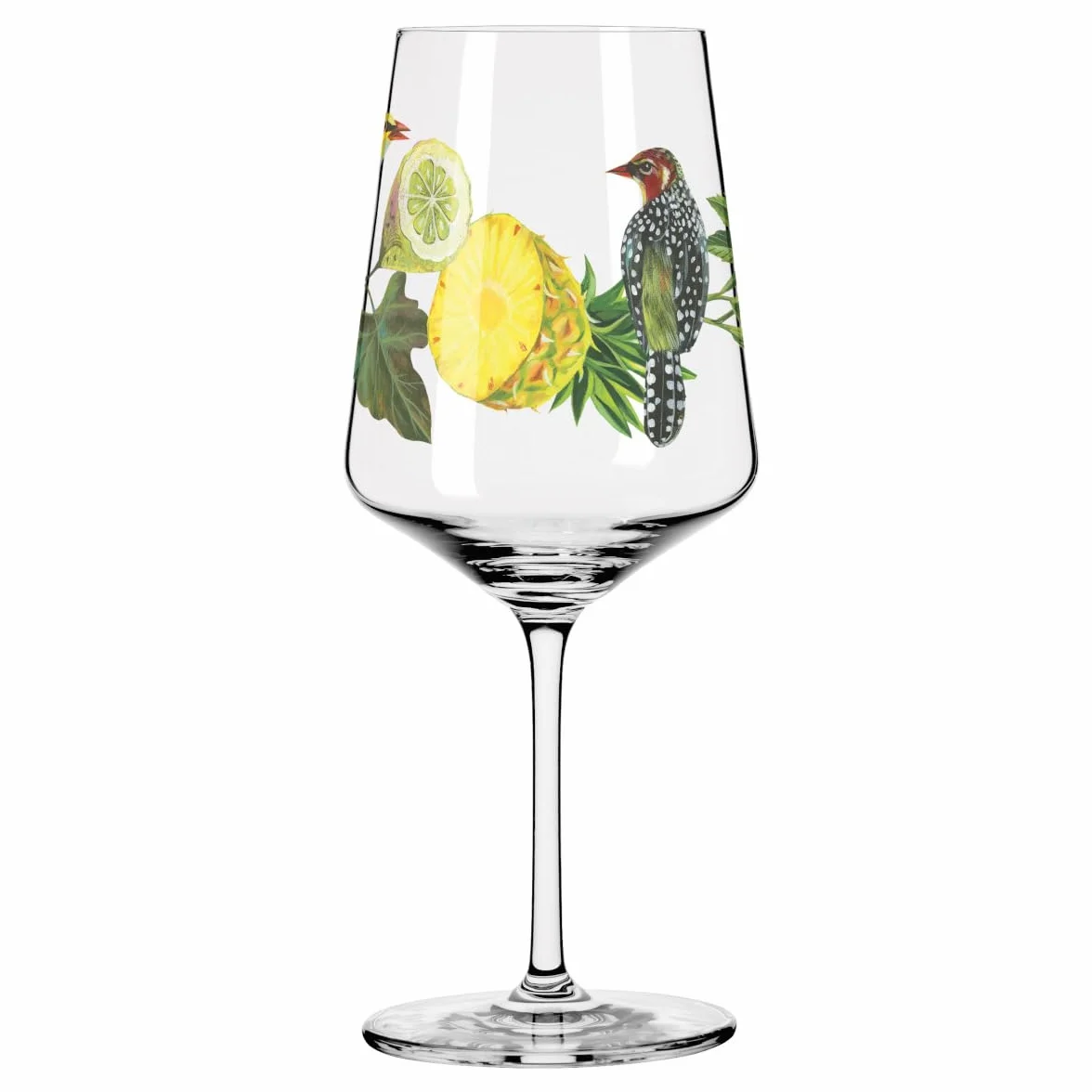 RITZENHOFF 2931005 Kieliszek do aperitifu 500 ml - Seria Sommerrosa - Motyw nr 5 z kwiatami, ptakiem - Made in Germany