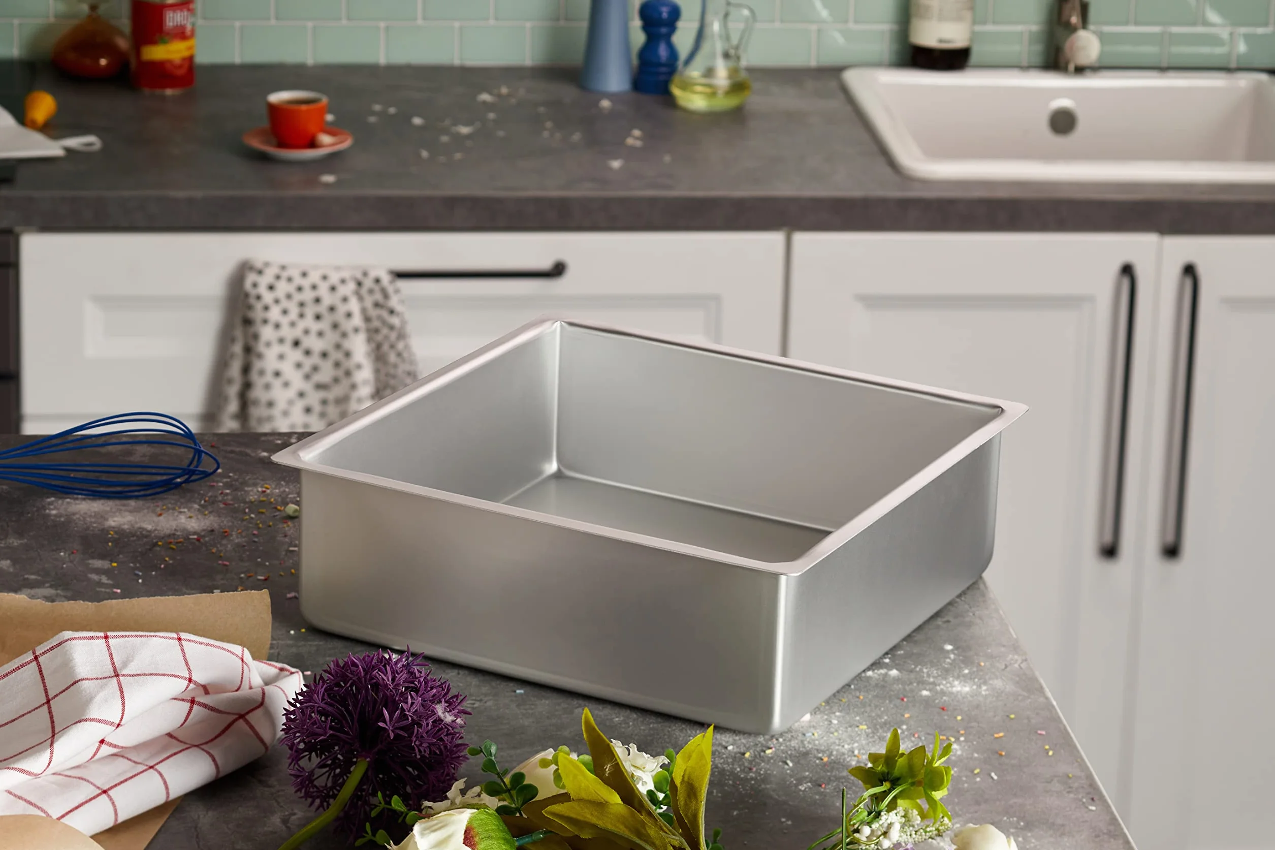 PME SQR124 kwadratowa forma do pieczenia z anodyzowanego aluminium, 305 x 305 x 102 mm, srebrna, 30 x 30 x 10 cm